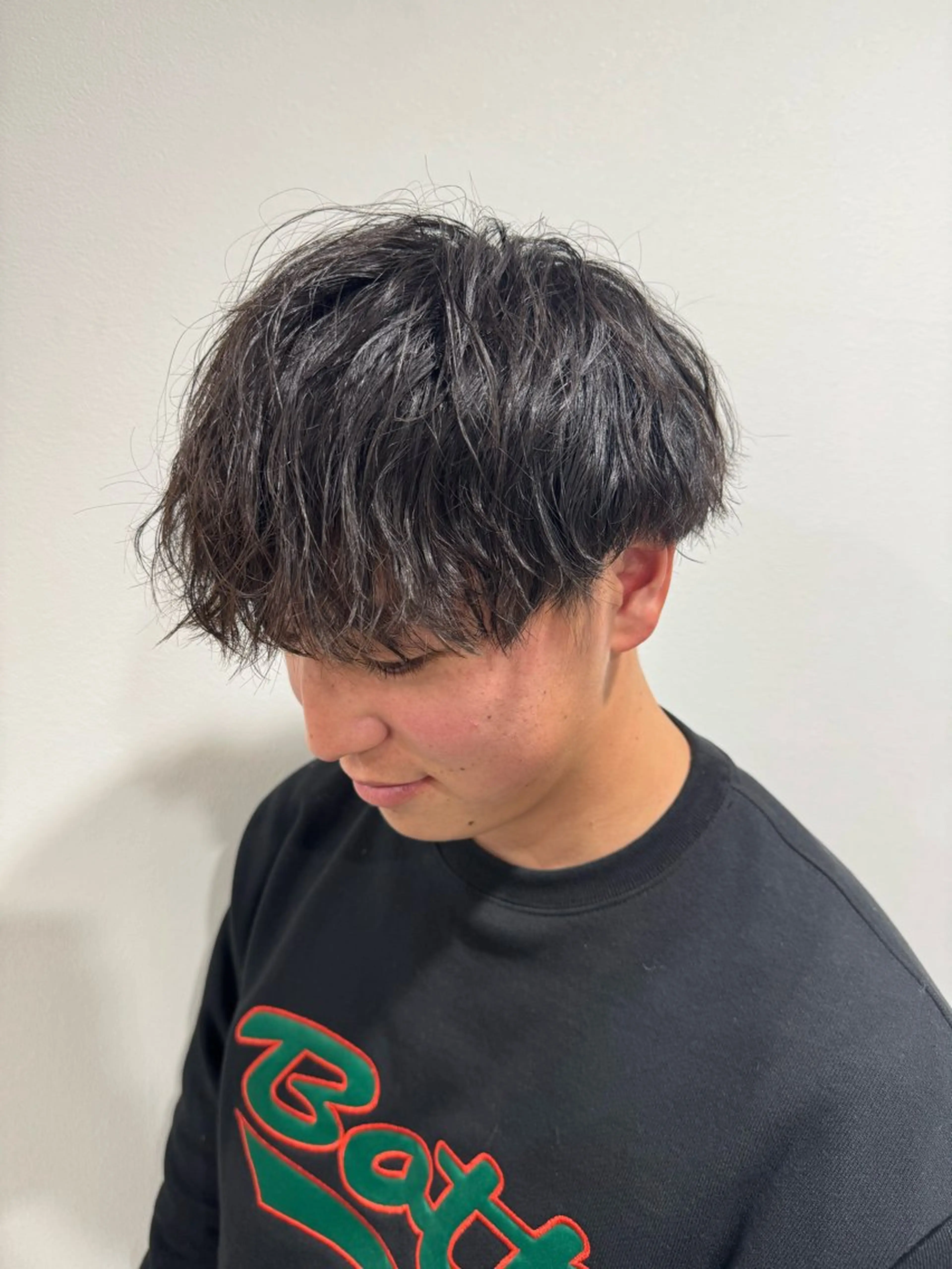 パーマ メンズ 平尾/艶カラー/ アッシュ系/中川誠大のヘアスタイル