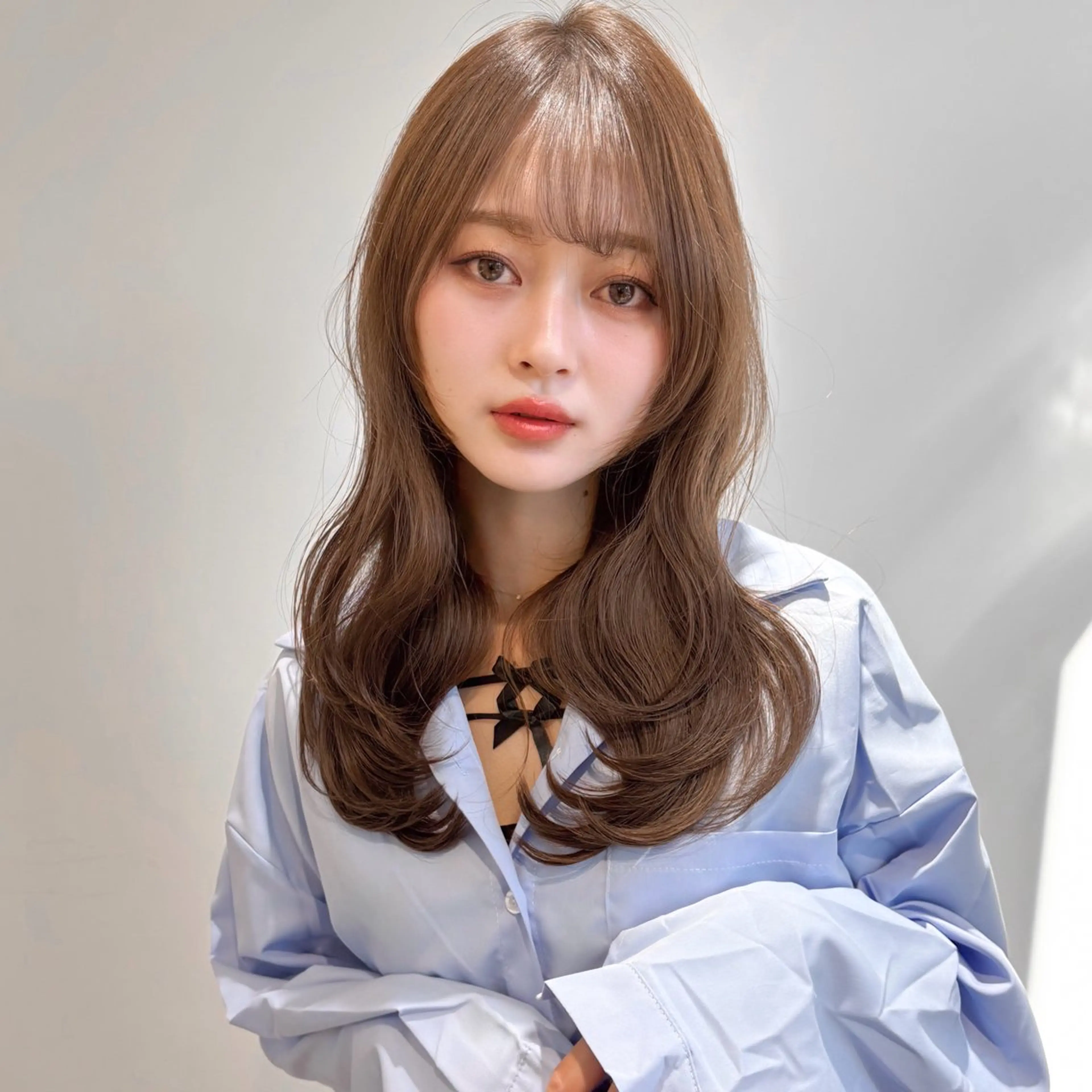 セミロング 原宿/韓国レイヤー ボブ/顔周りYasuのヘアスタイル