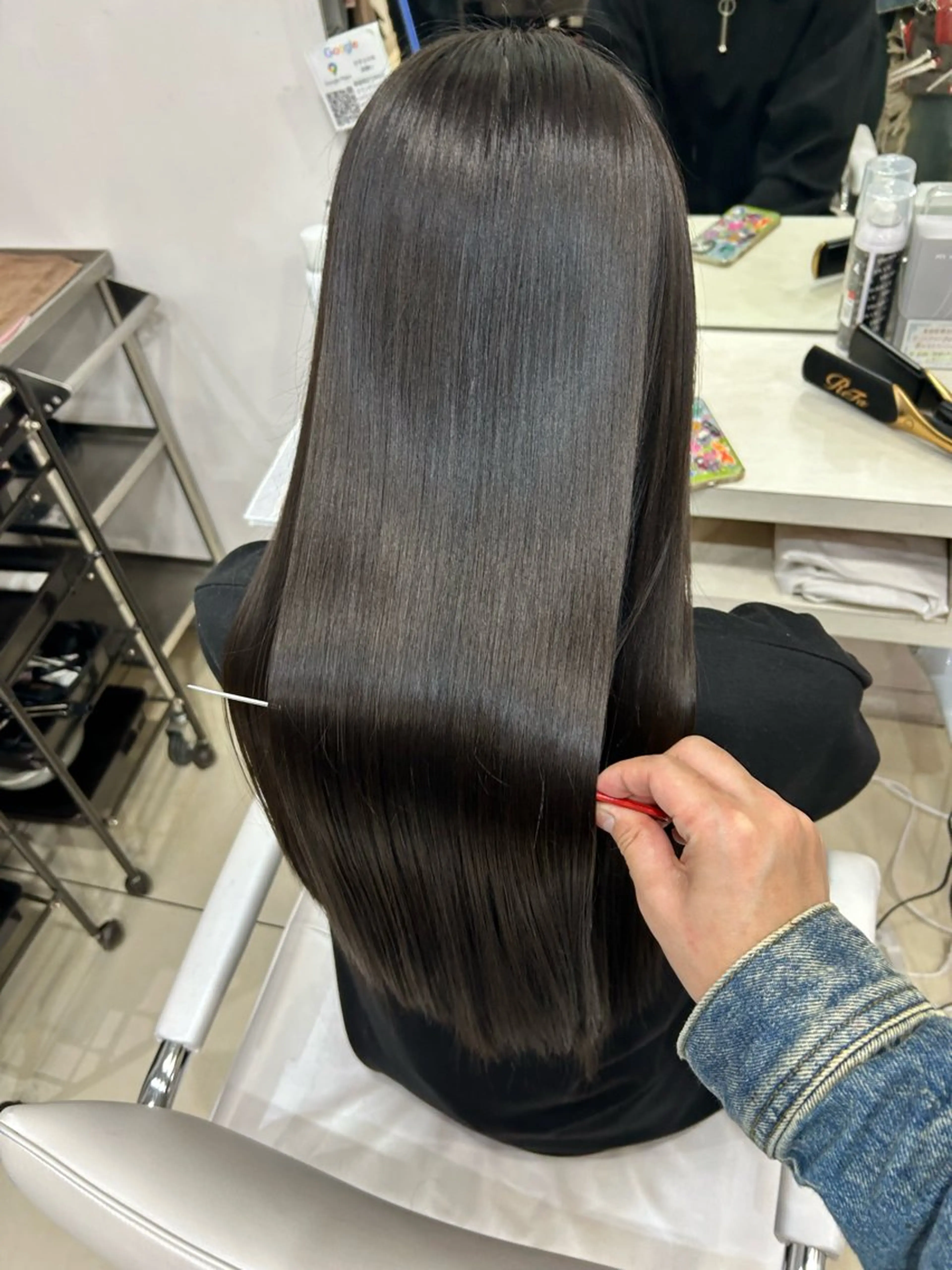 ロング カット ヘアカラー トリートメント 【髪質改善カラー】 瀧田嵐士🇰🇷のヘアスタイル