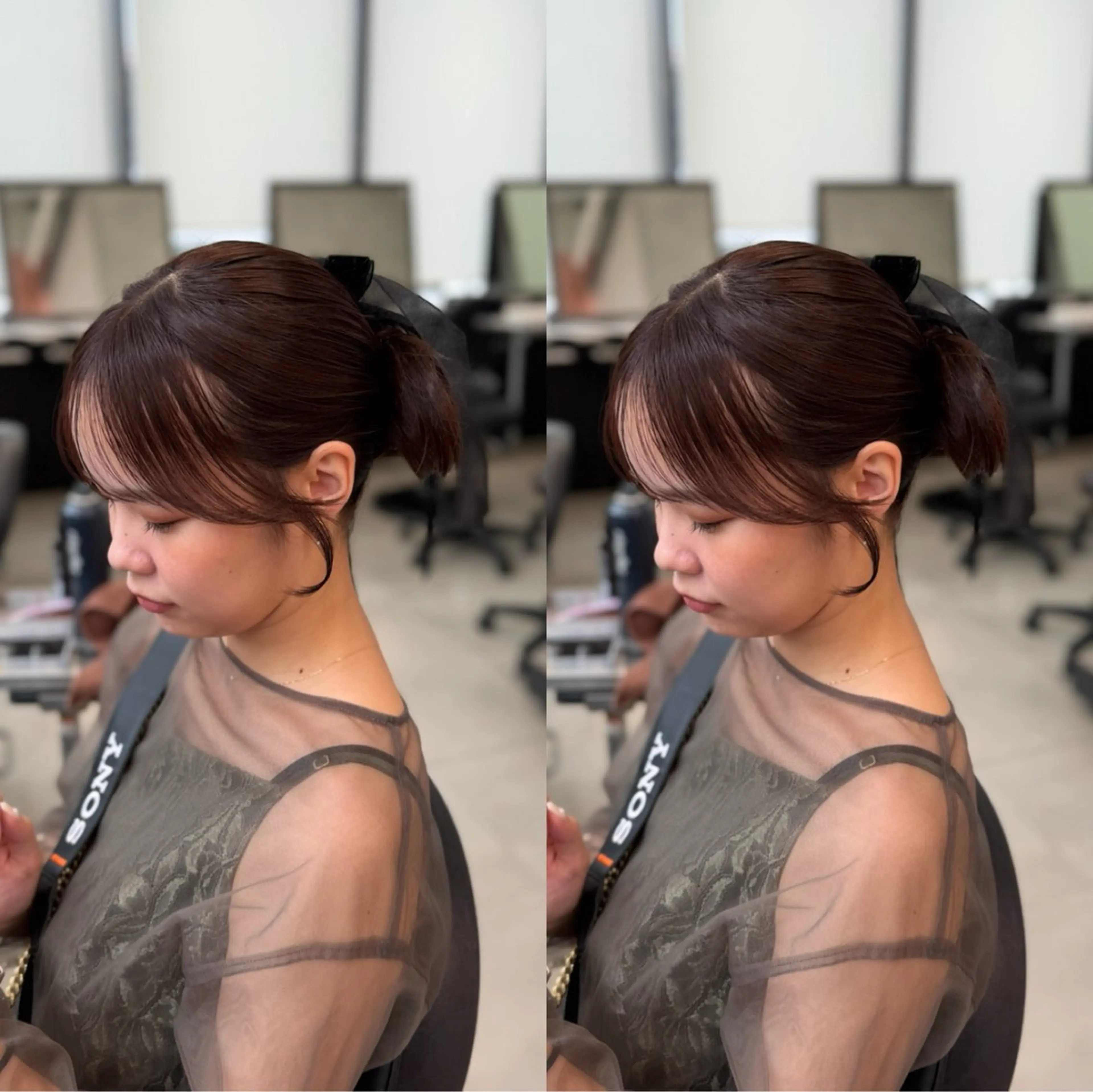 ミディアム ヘアアレンジ ヘアセット 梅田茶屋町ヘアセット 🎀RIONA🎀のヘアスタイル