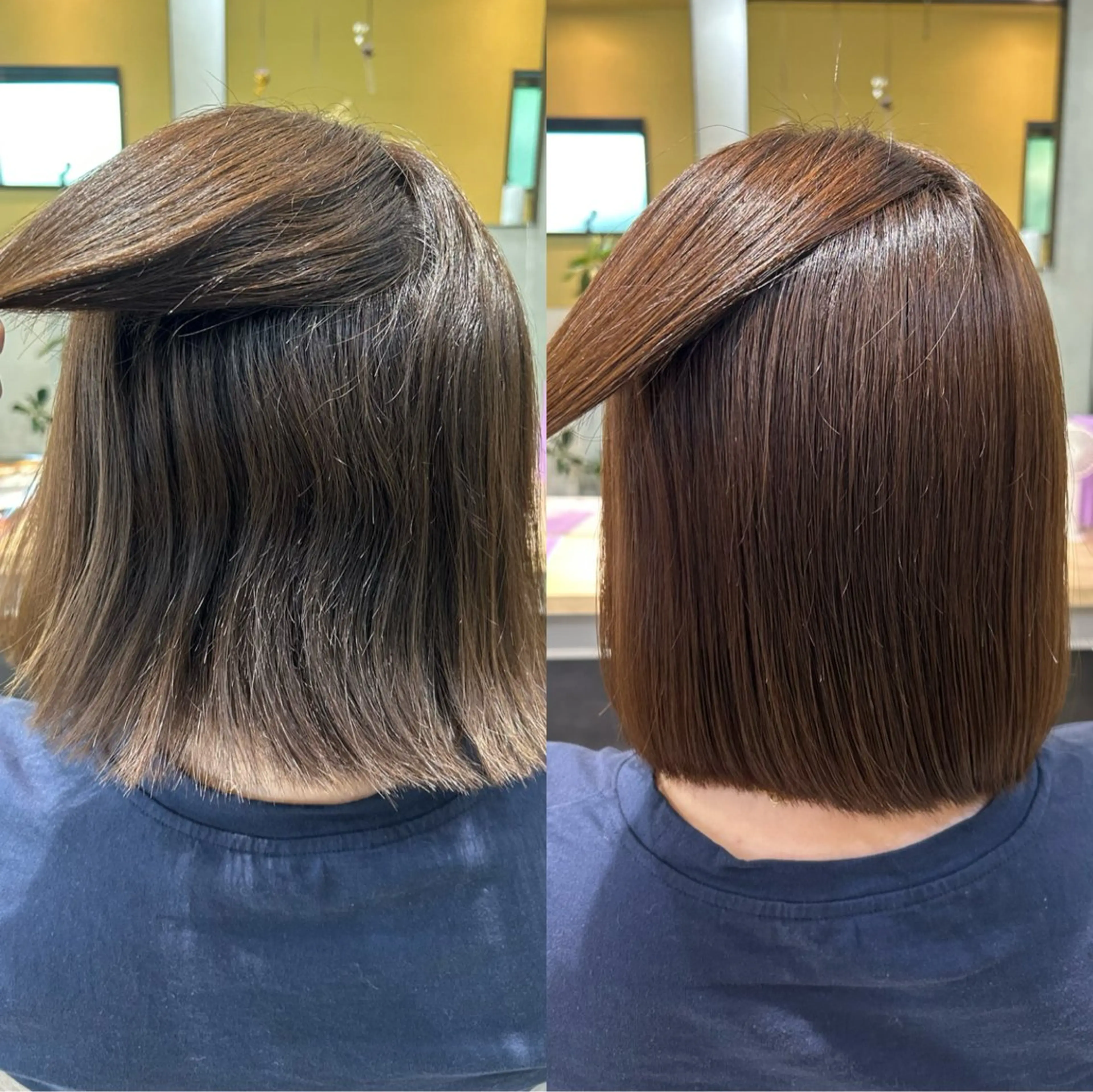 ミディアム パーマ ストレートパーマ カット 縮毛矯正 トリートメント hub hair レイヤー/透明感のヘアスタイル