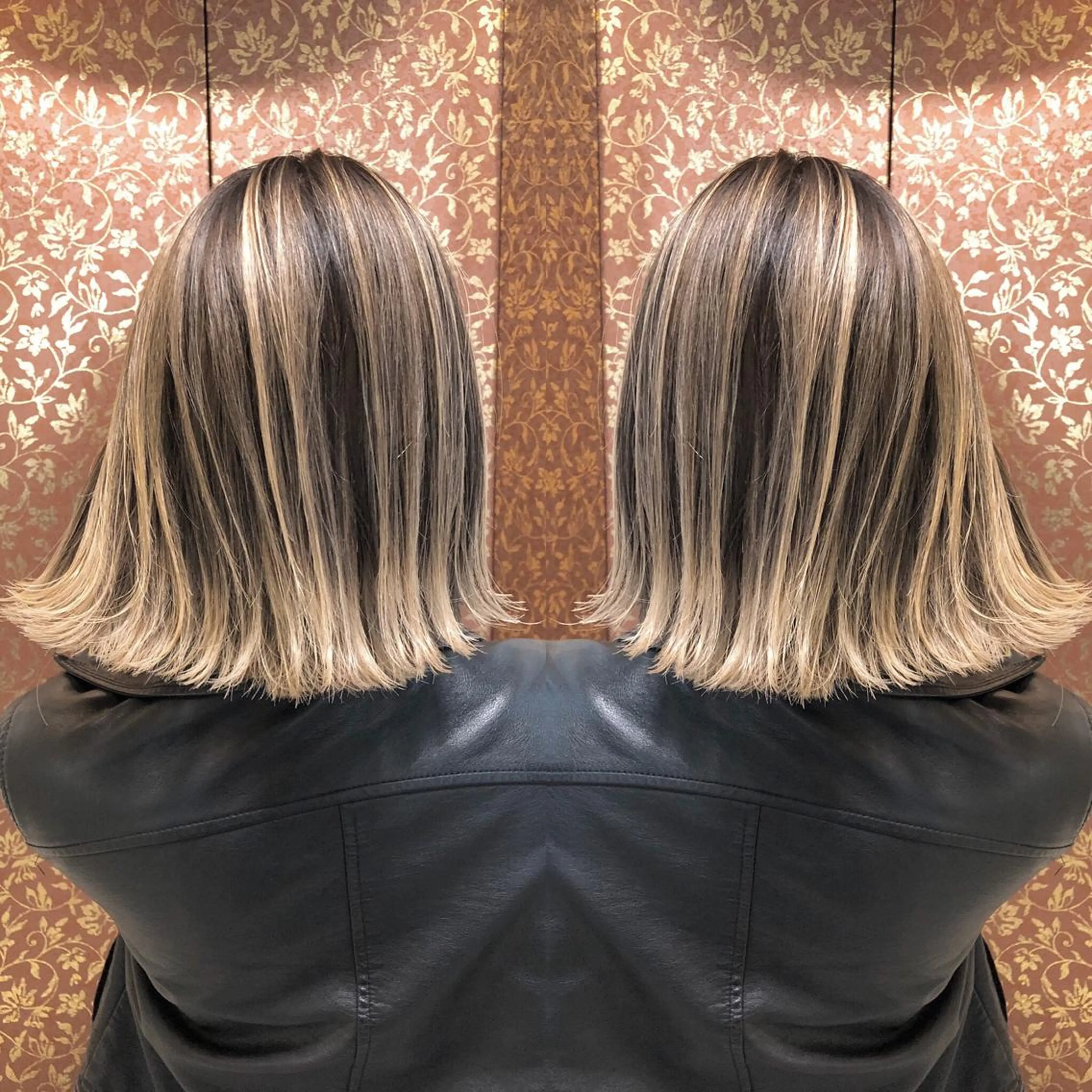 ショート カラー バレイヤージュ ハイトーンカラー 外国人風カラー レイヤーカット ヘアカラー JILBLAN京都 ショート/ハイライトのヘアスタイル