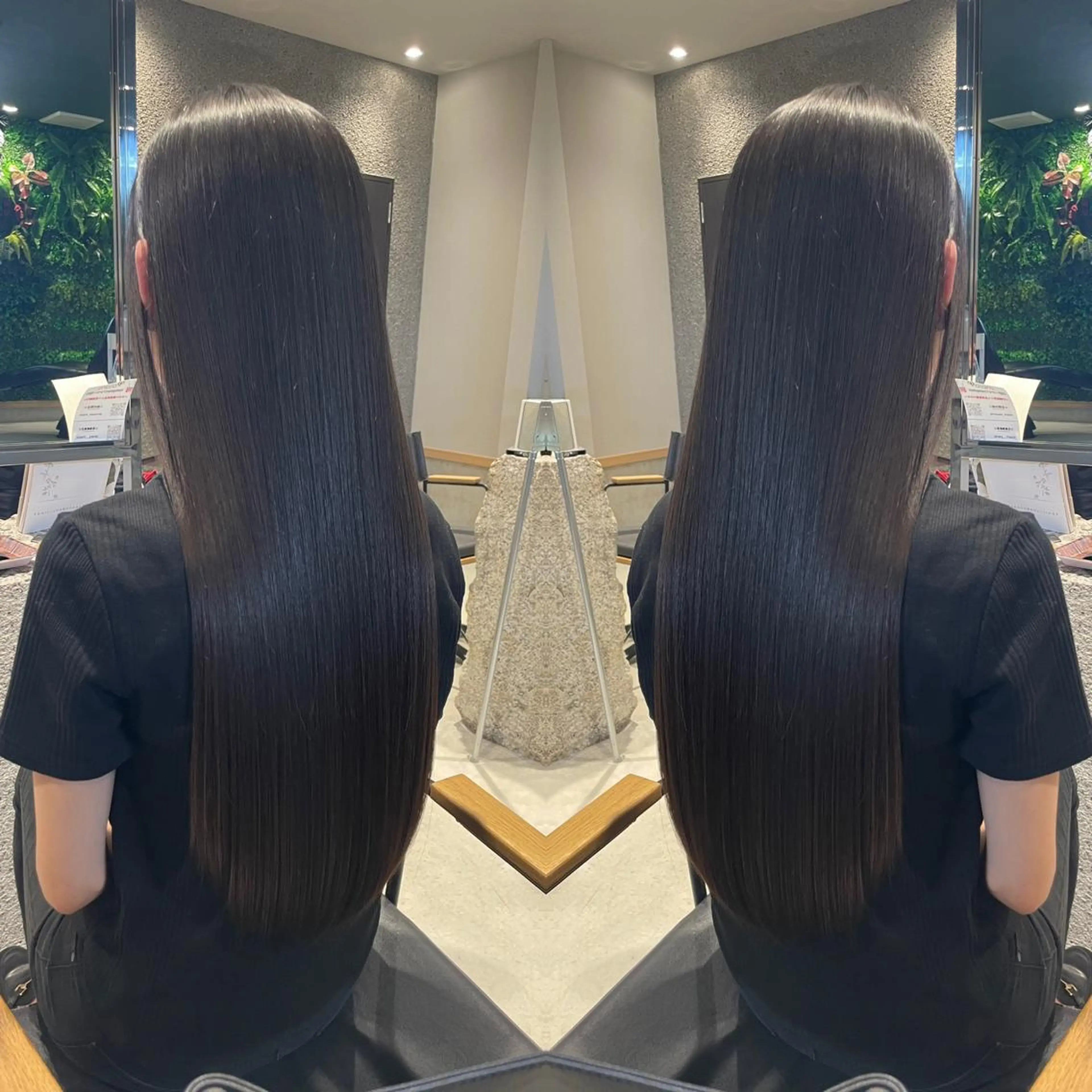 ロング パーマ イエローカラー 伸ばしかけ 髪質改善 縮毛矯正 トリートメント カット 縮毛矯正 トリートメント 森田 将志のヘアスタイル