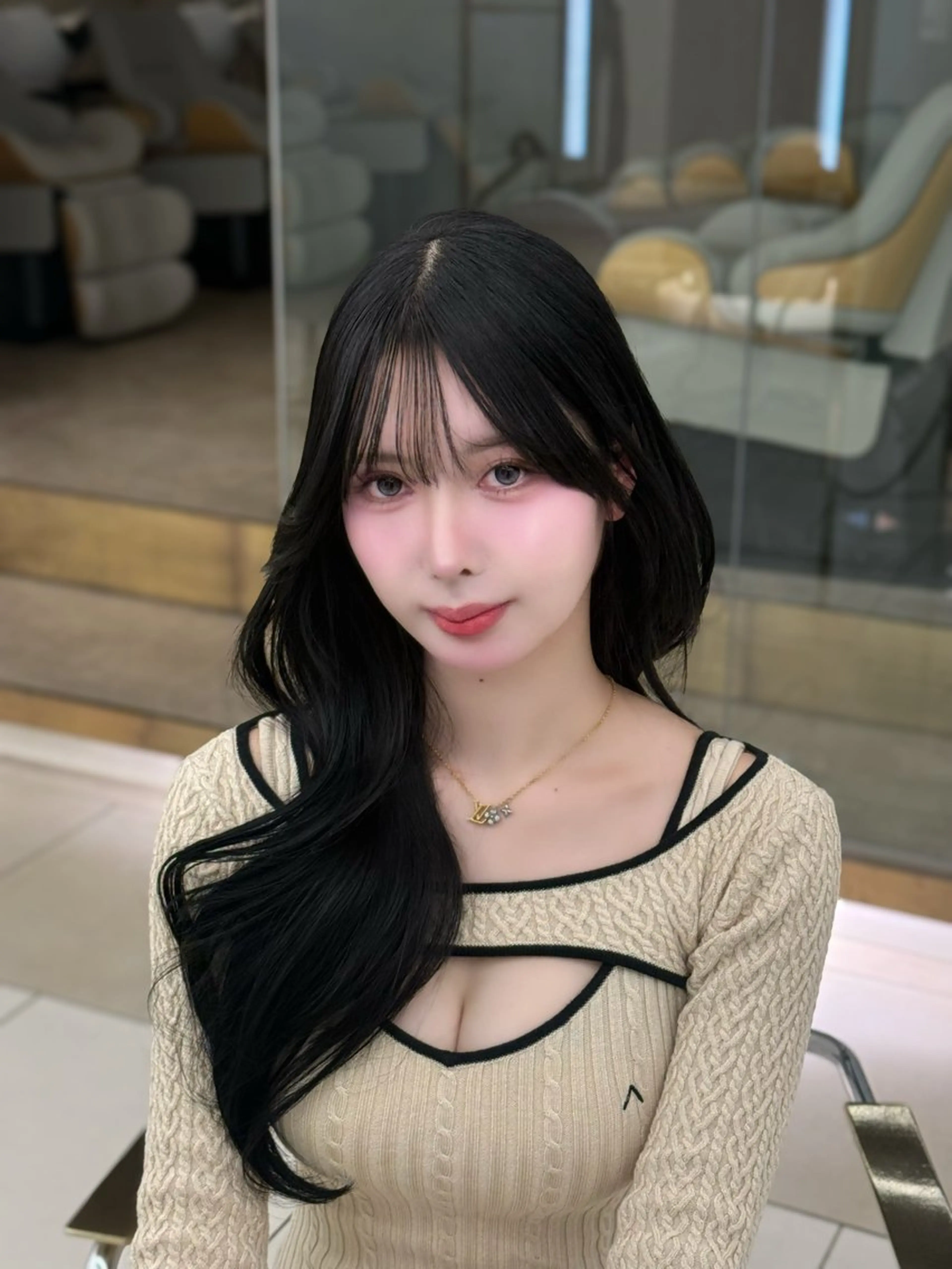 ロング ヘアカラー 濱田 剛志のヘアスタイル