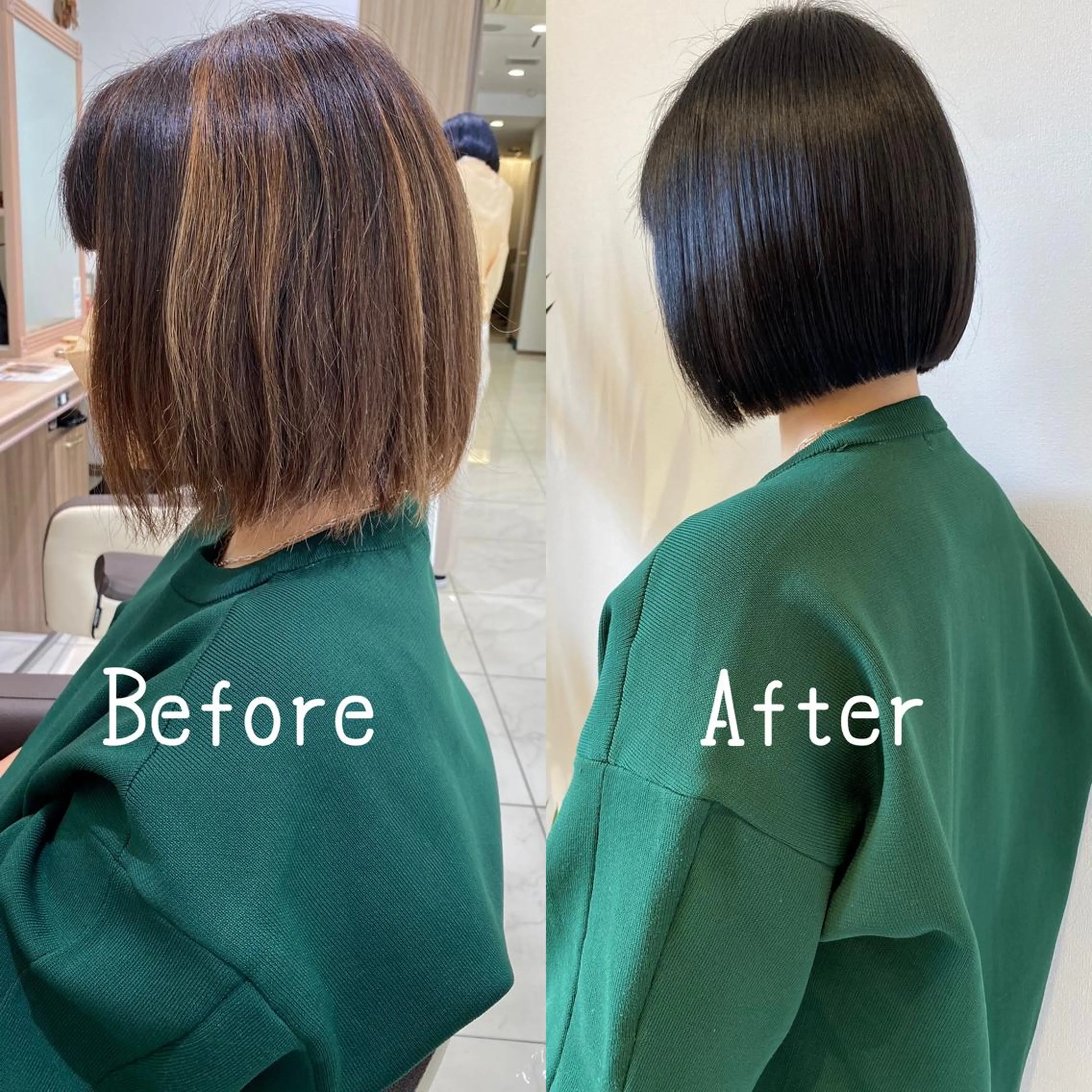 ショート カラー パーマ 縮毛矯正 寺内 紳悟のヘアスタイル