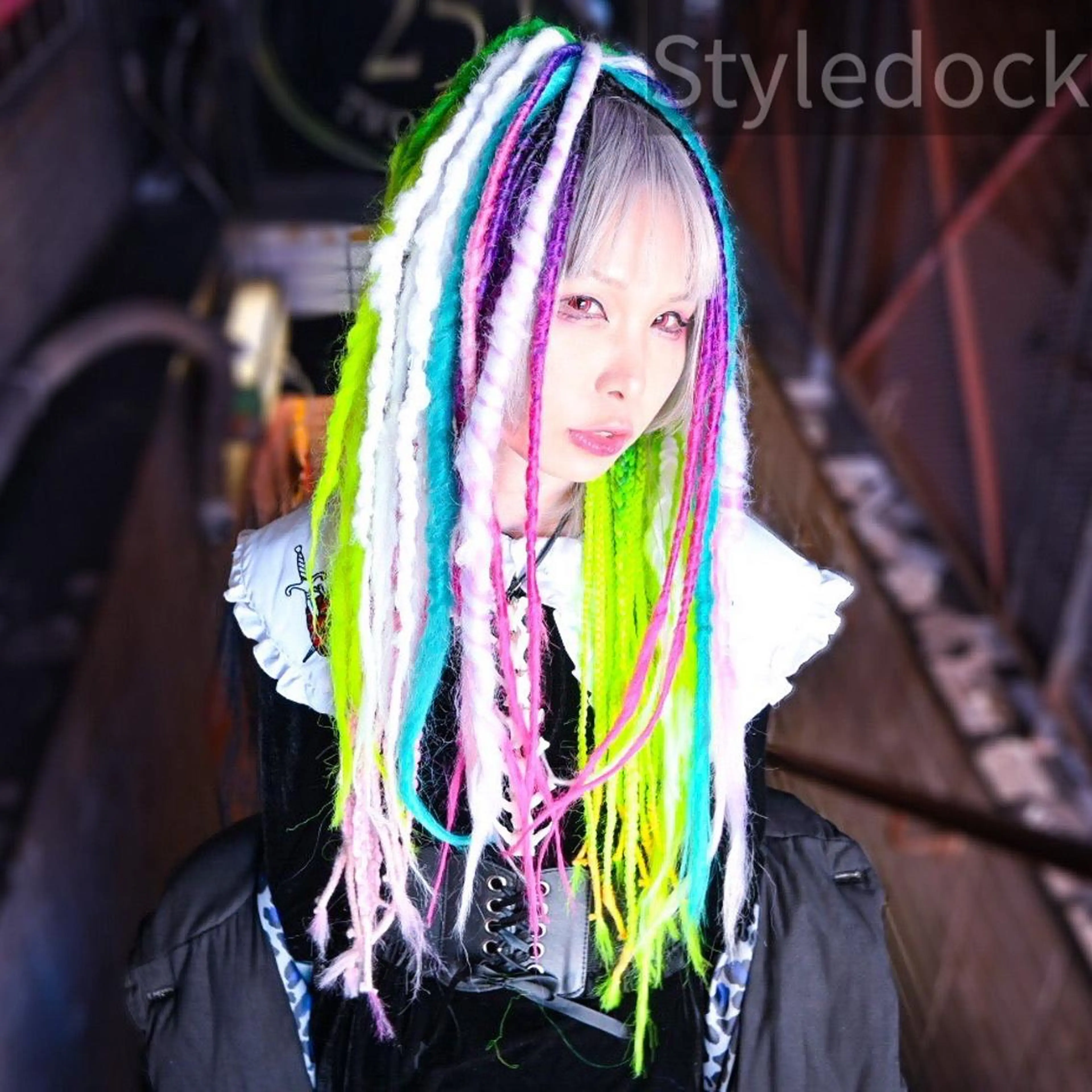 【CYBER-GOTHIC 】特殊系エクステのポイント付け ヘアアレンジの写真