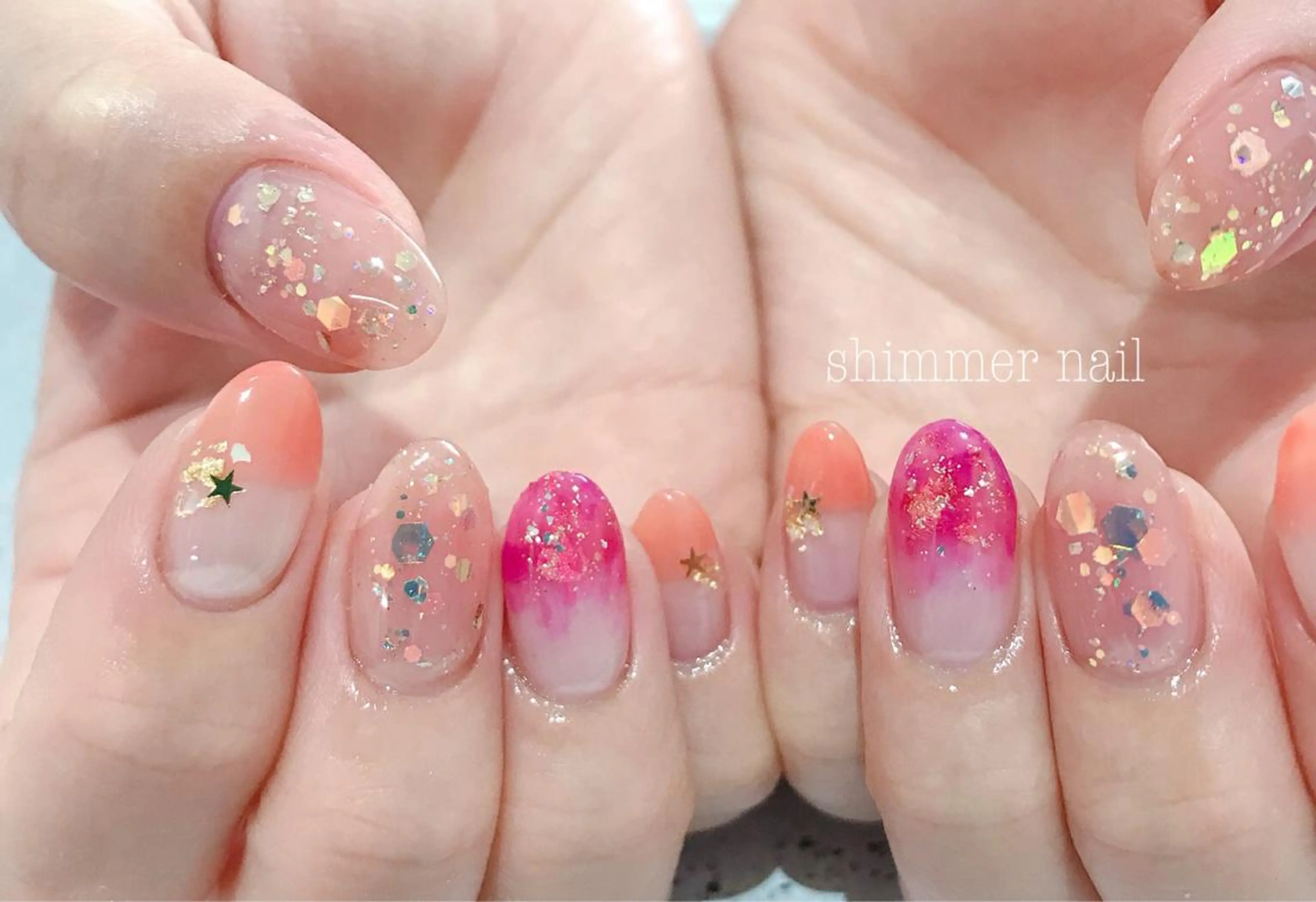 ネイル 持ち込み Shimmer Nail⋆*✩のネイルデザイン