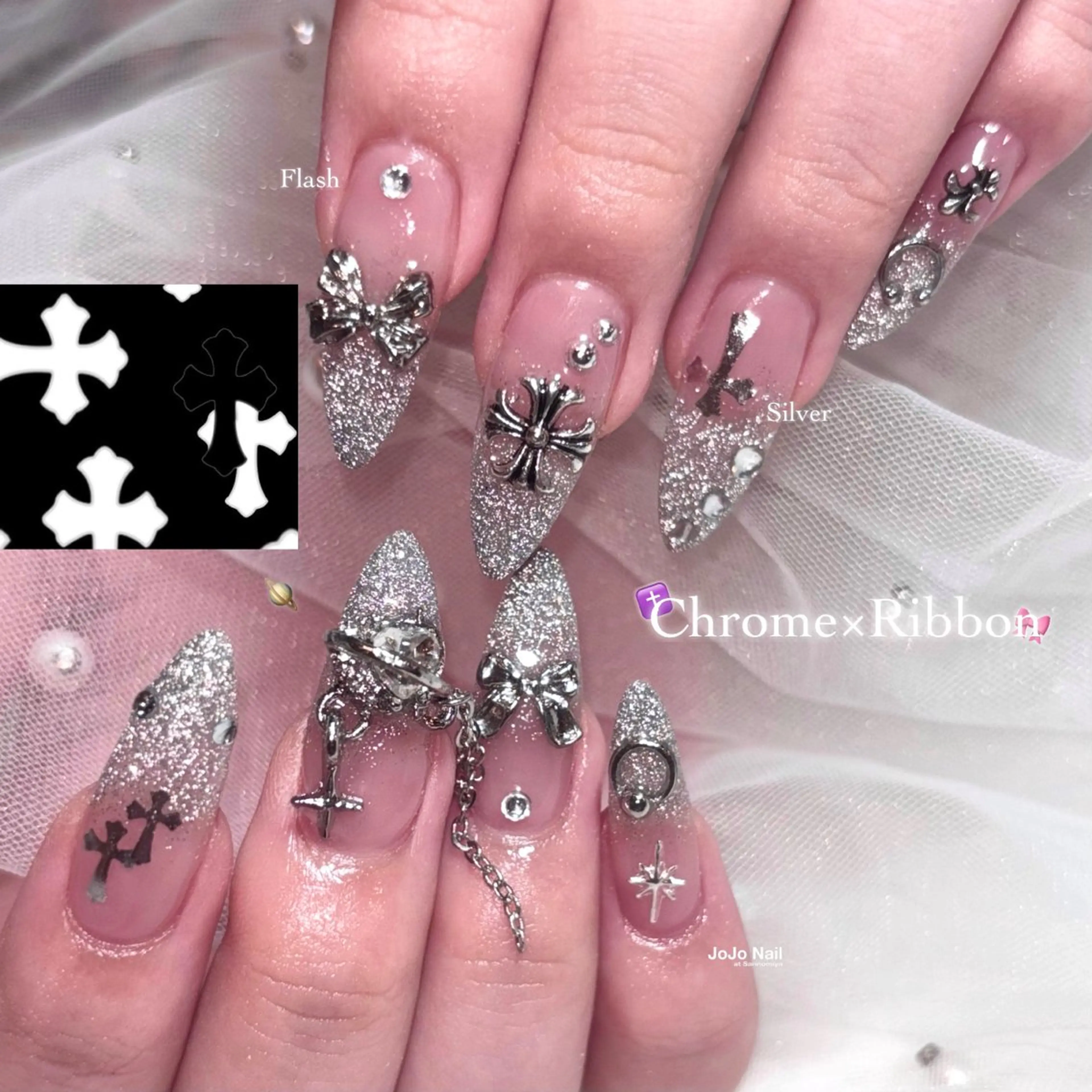 ネイル フラッシュネイル ラメ(グリッター) ハンドネイル SERINA.K /JOJO@三宮のネイルデザイン