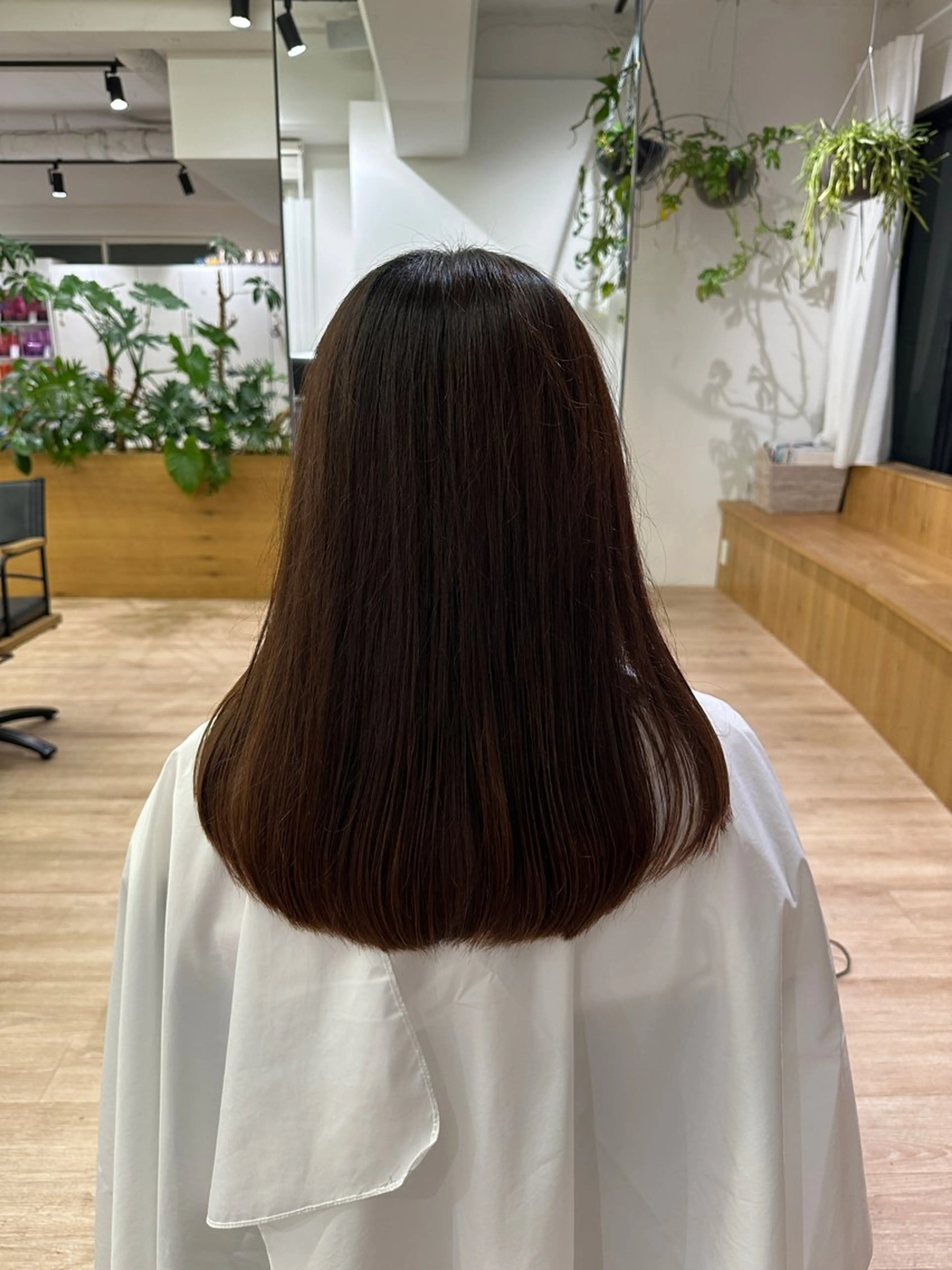 ミディアム 切りっぱなし/髪質 改善矯正/さやか🫧のヘアスタイル