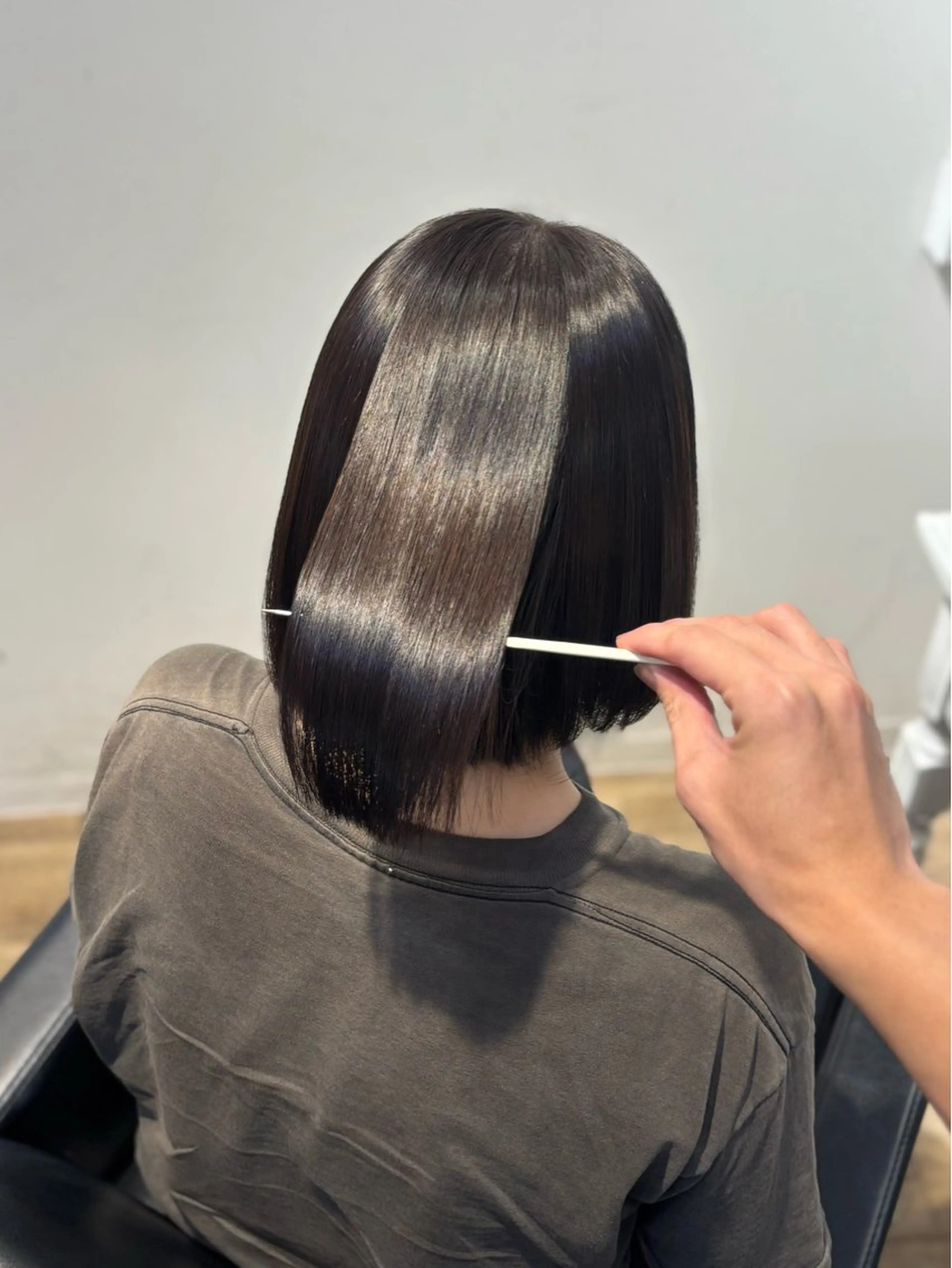 ミディアム パーマ 縮毛矯正 トリートメント 艶髪カラー/ 茶屋町/王子凌汰のヘアスタイル