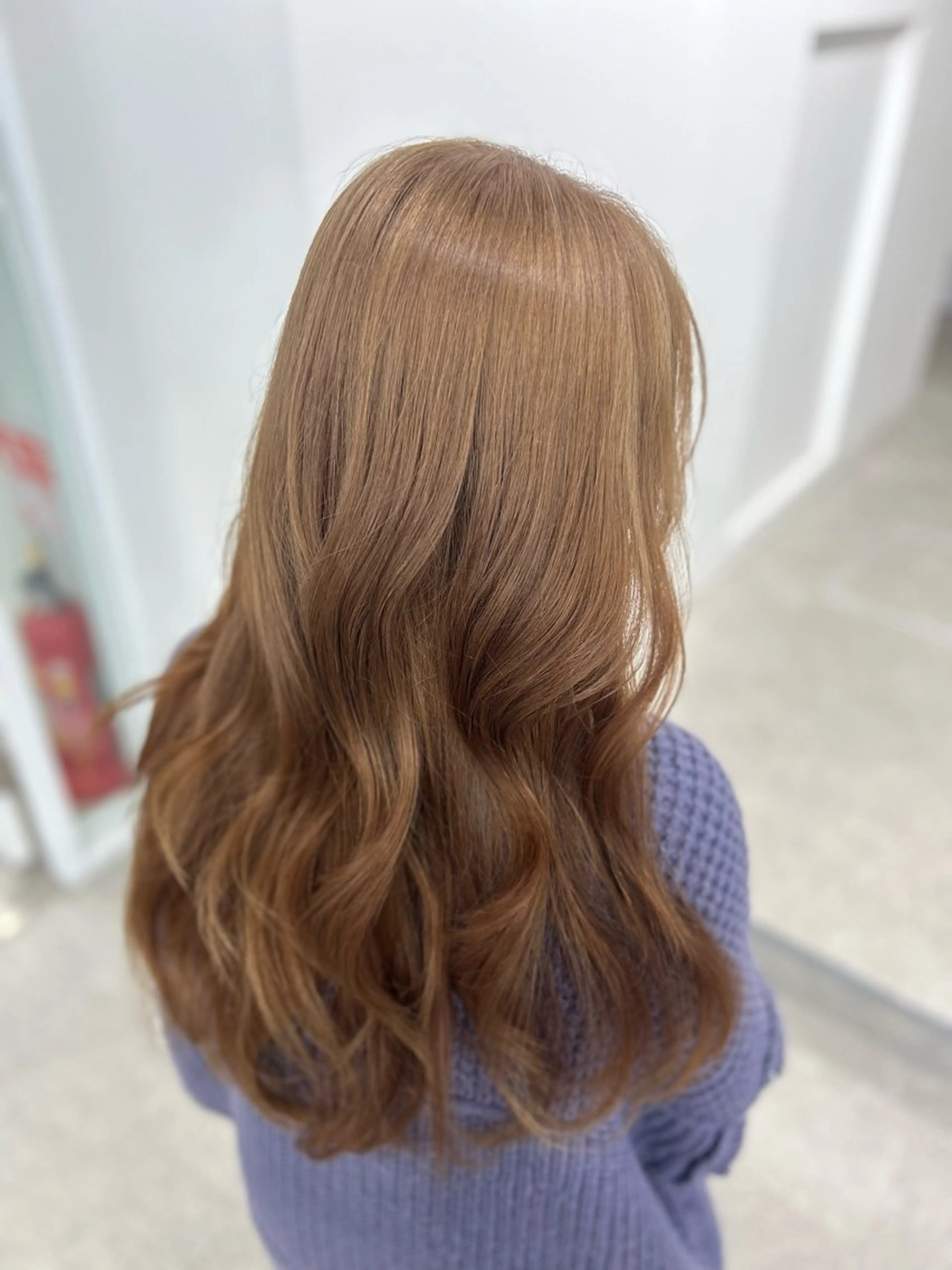 ロング カラー ヘアカラー トリートメント ヘッドスパ ヘアセット YUKA🤍ベージュ /ミルクティーのヘアスタイル