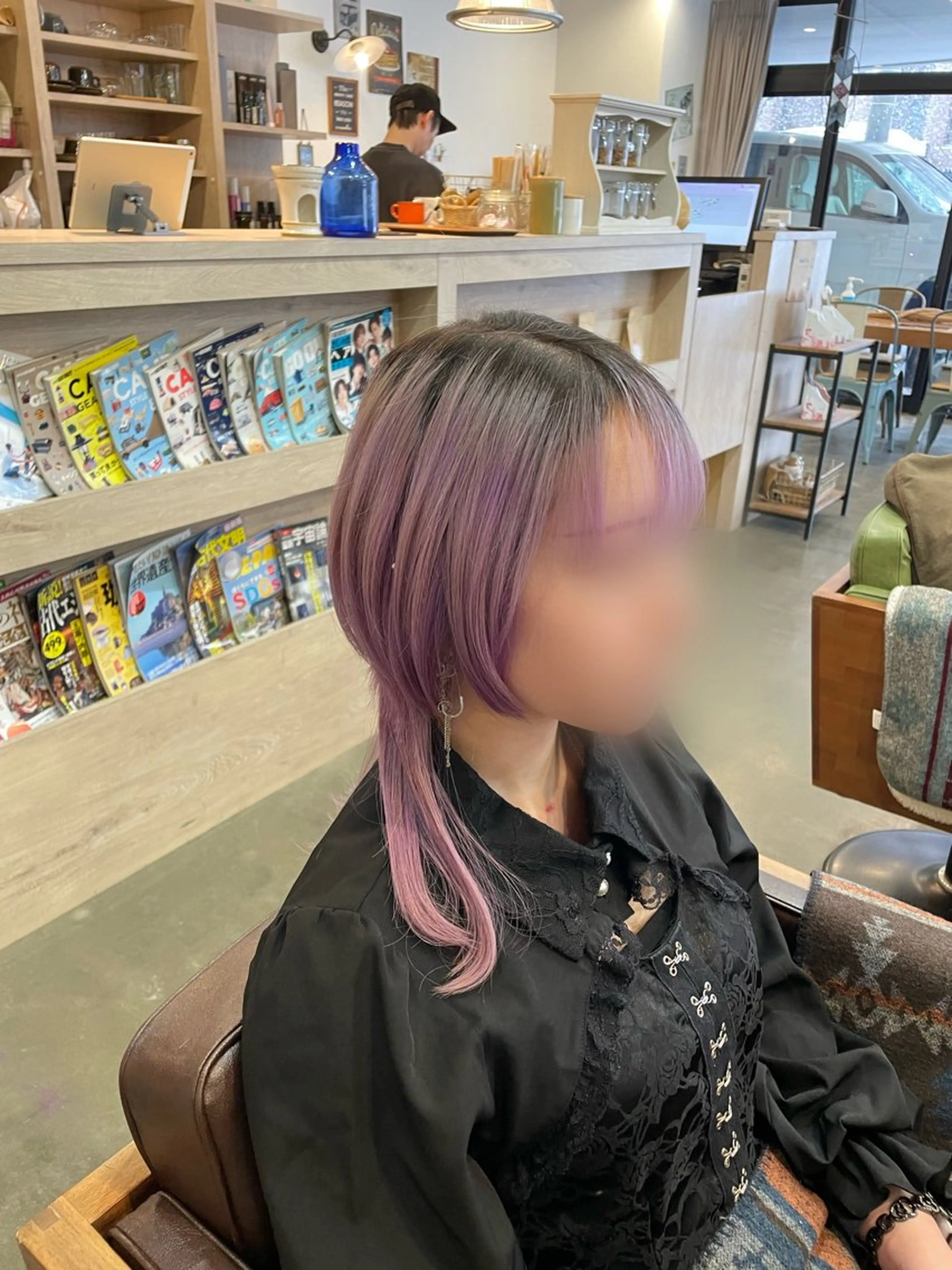 セミロング ウルフカット カット サイトウ アヤナのヘアスタイル