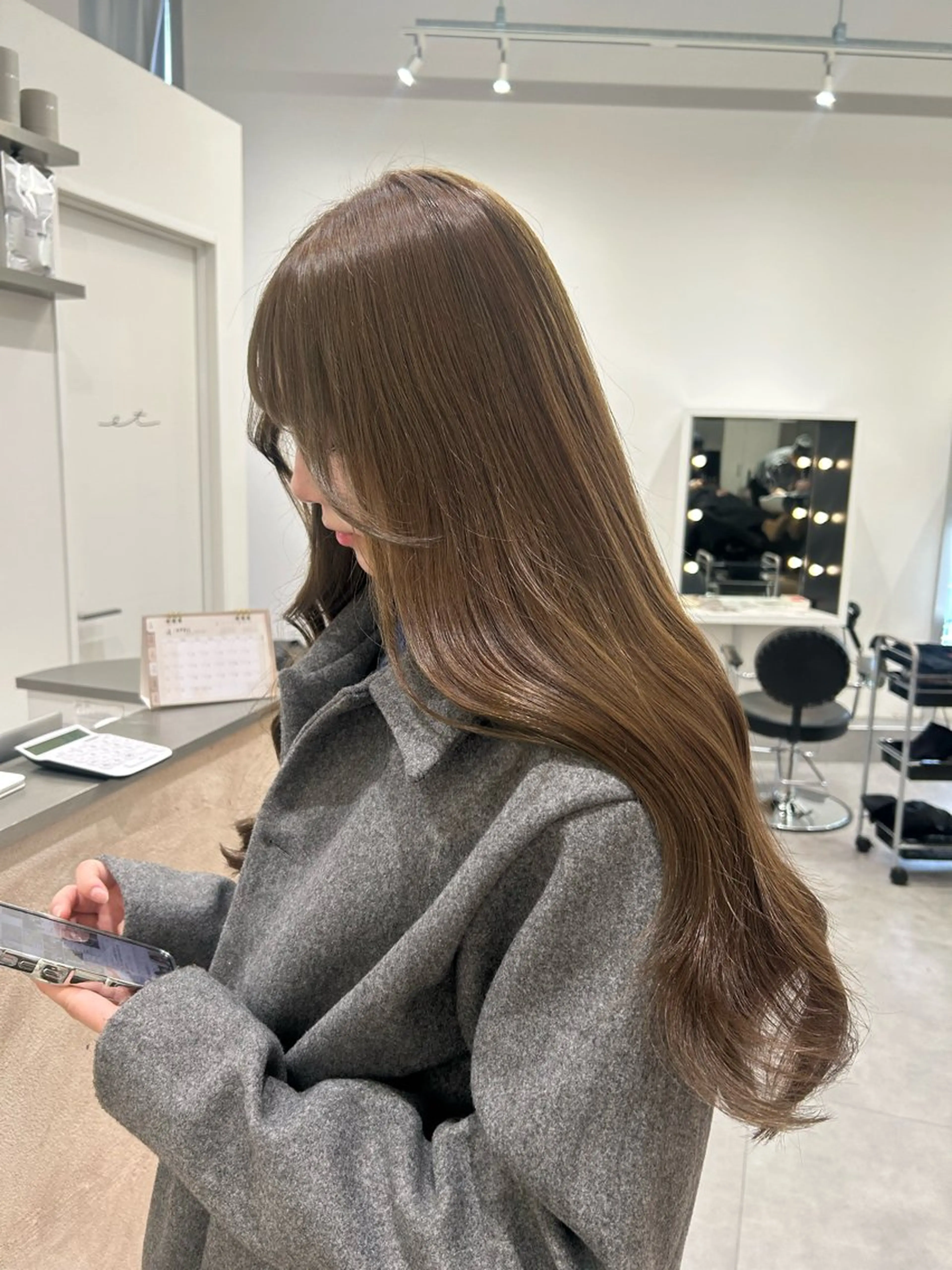 カラー ブリーチなし/暖色/ 艶髪/ユリヤのヘアスタイル