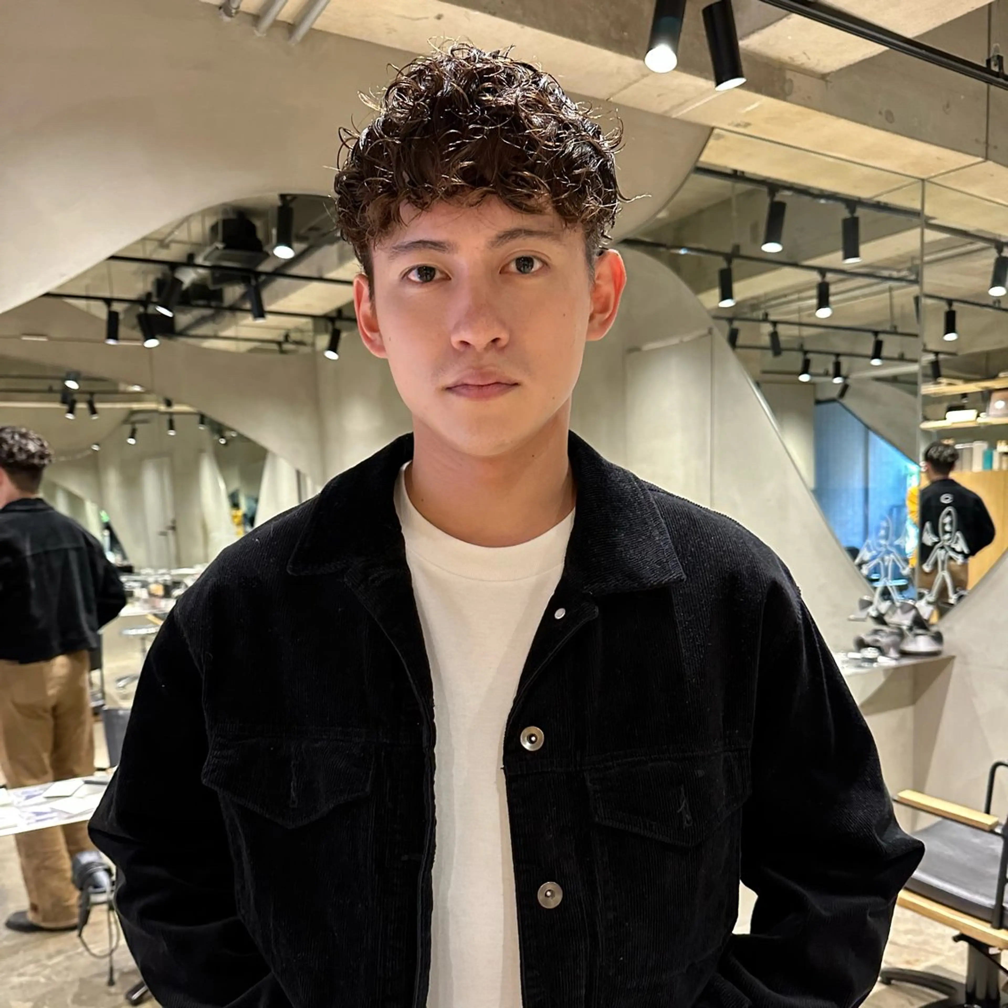 ショート パーマ メンズ マッシュ メンズパーマ スパイラルパーマ カット パーマ 🌈圧倒的デザイン パーマ　関和希のヘアスタイル