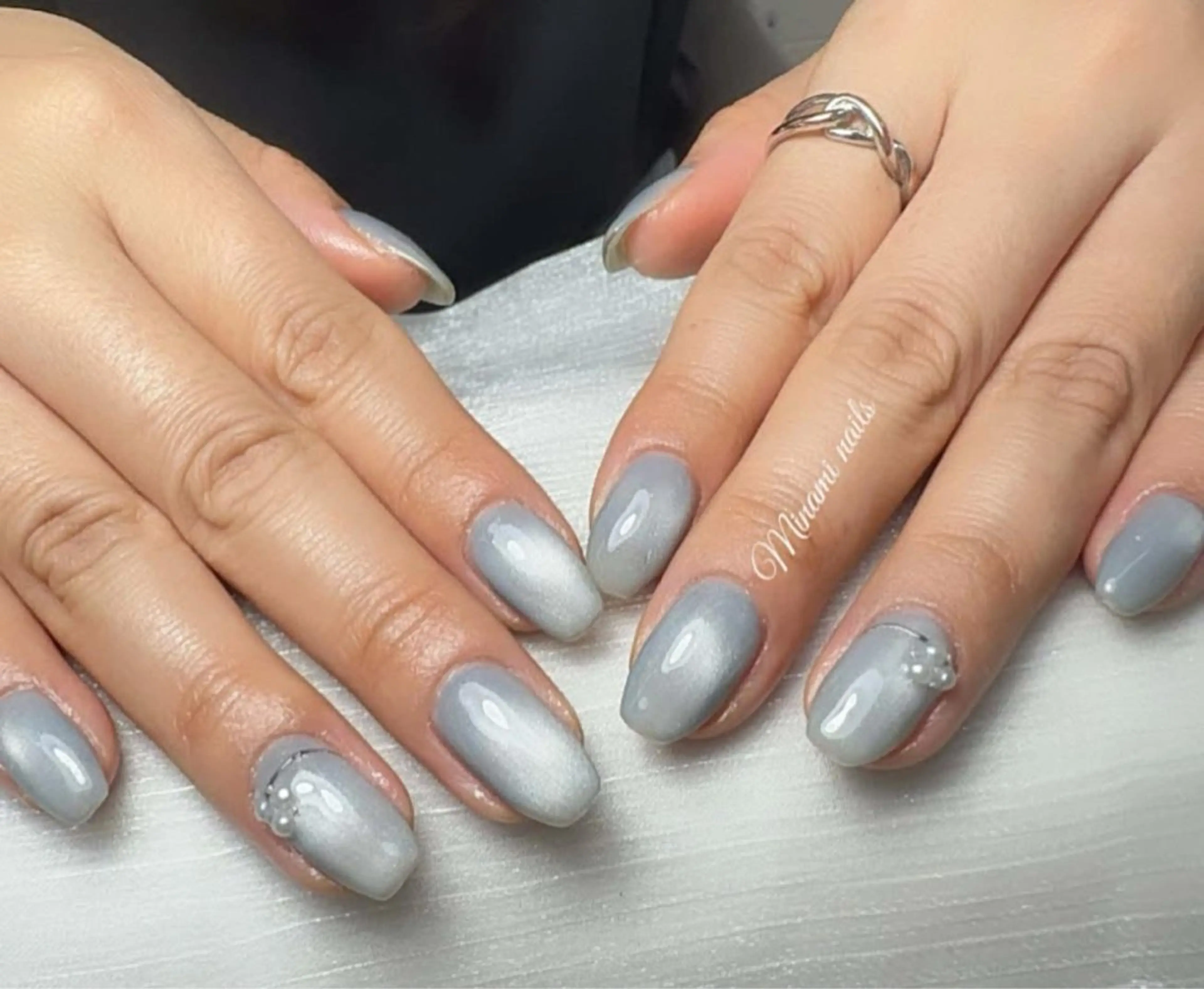 ネイル アートネイル オーロラネイル ガーリー キラキラネイル 韓国ネイル Minami Nailsのネイルデザイン