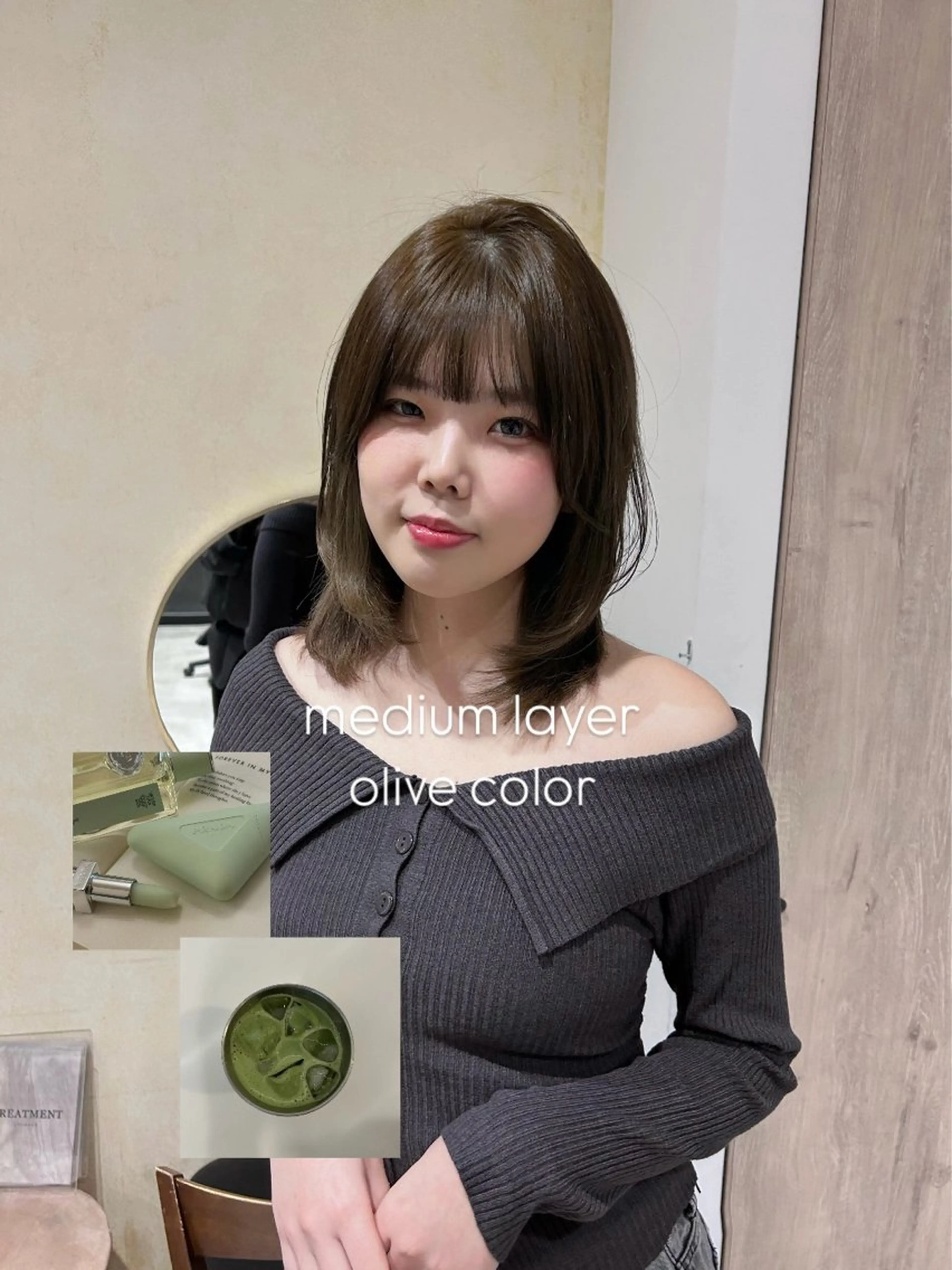 セミロング カラー カット ヘアカラー トリートメント 顔周り/レイヤー 🤍マリノのヘアスタイル