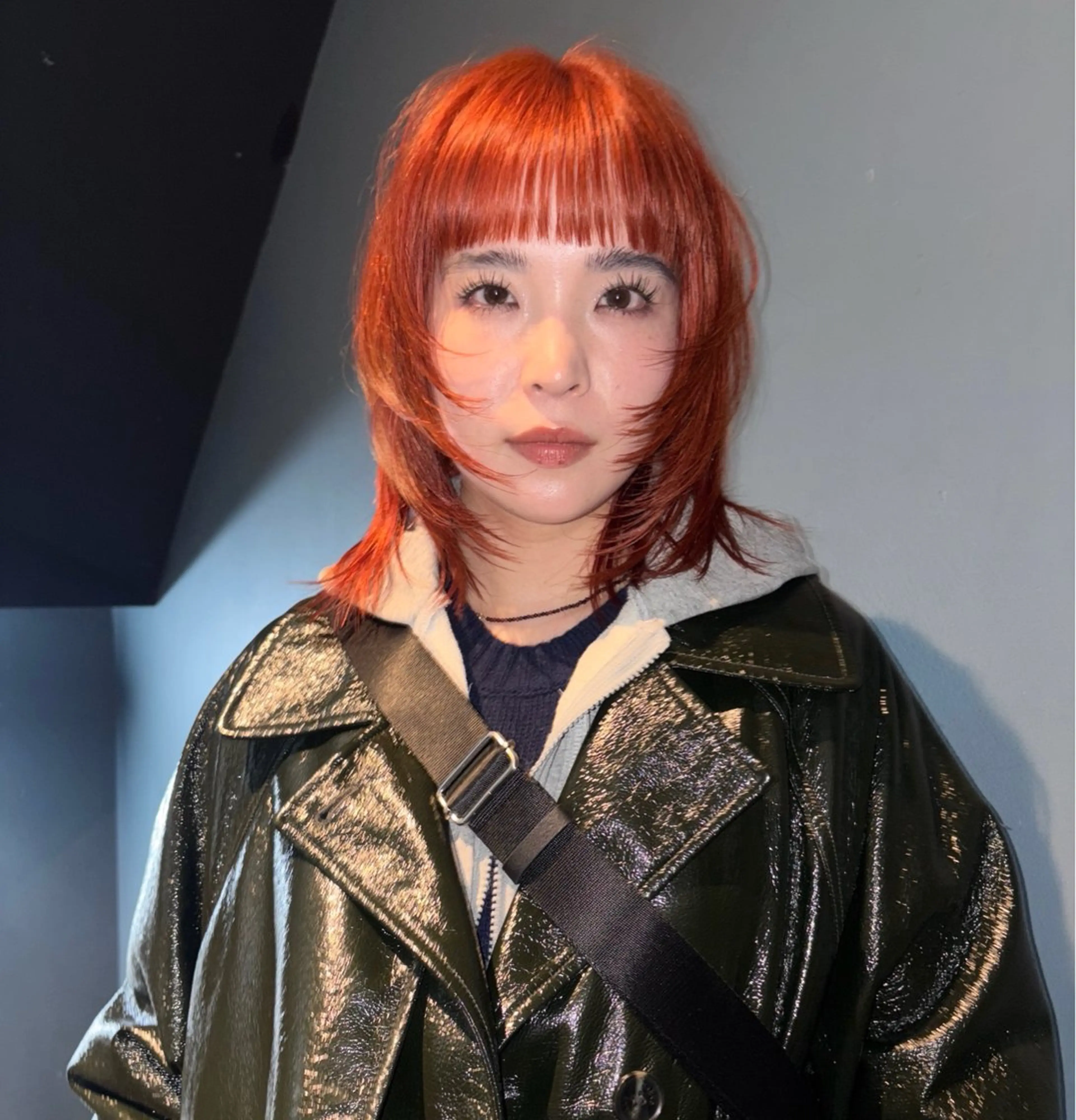 ミディアム カット ヘアカラー ボブ× フェイスレイヤー🩰のヘアスタイル