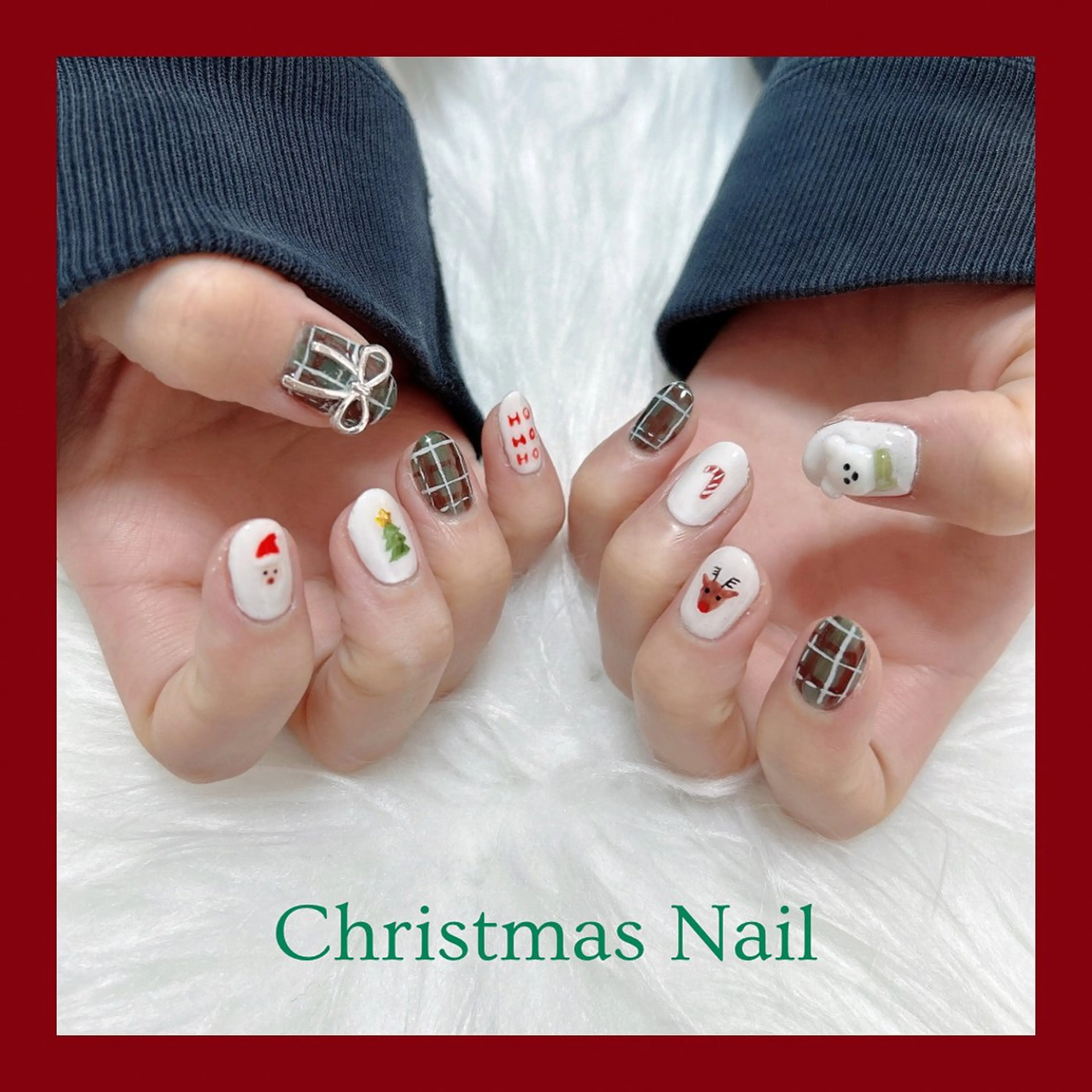 ネイル 持ち込み 冬ネイル クリスマス Total Beauty Salon Charlme所属・【早朝・深夜🉑】 Charlmeのネイルデザイン