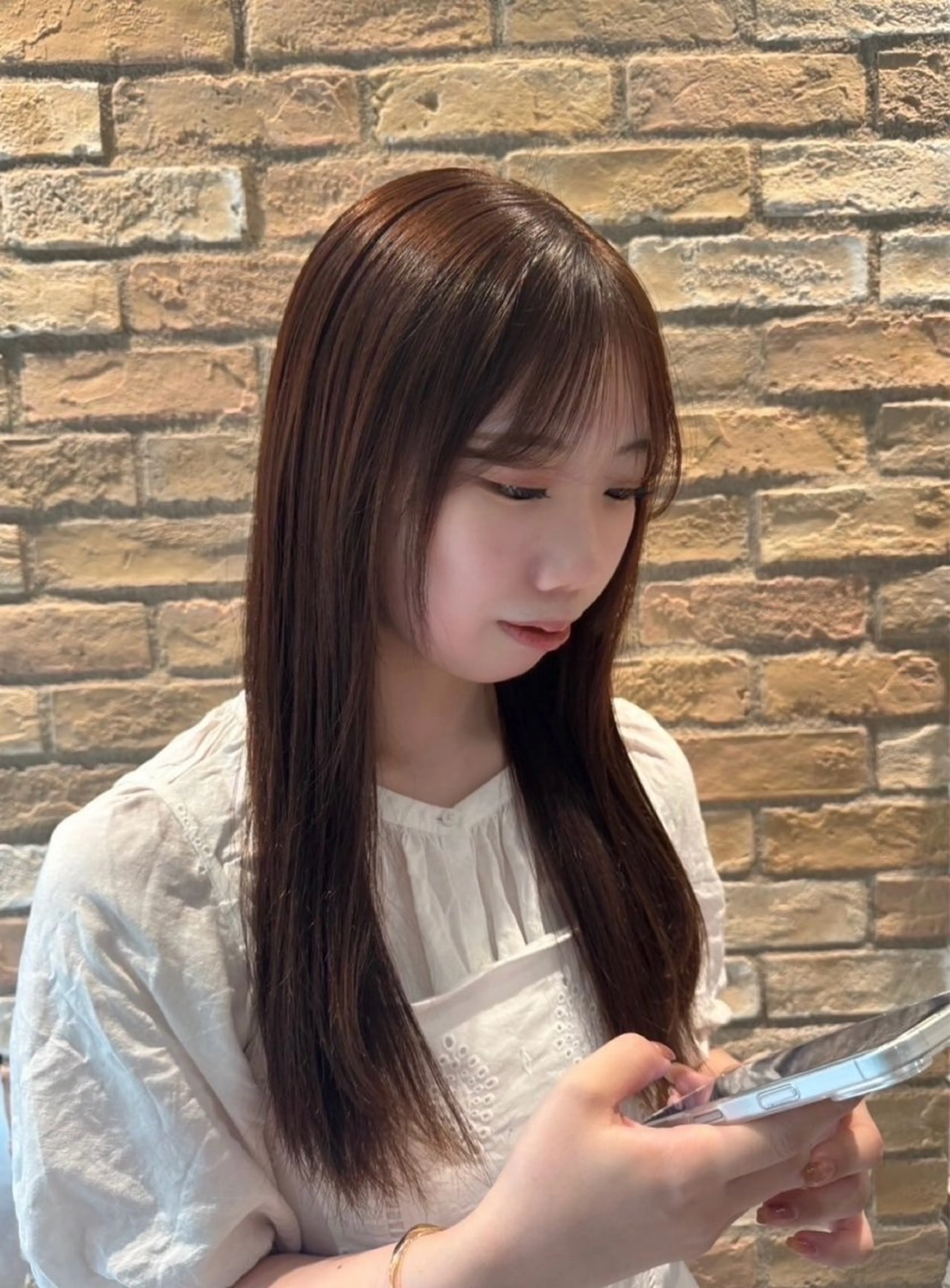 ロング 縮毛矯正 Miyuu🎀カラー マツエク・ストレートのマツエク・マツパデザイン