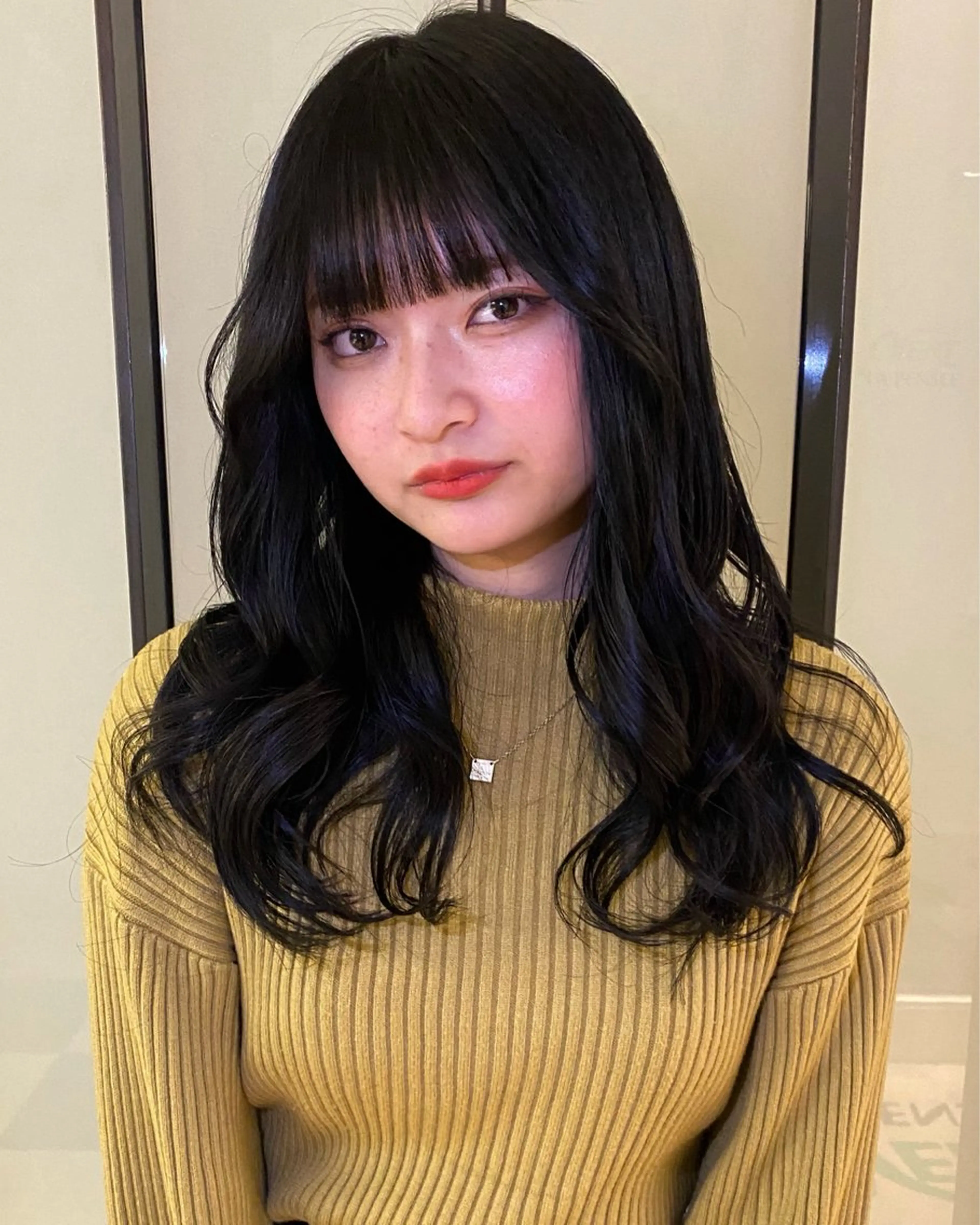 ロング 顔周りカット レイヤーカット 高山沙来/ストレート パーマ特化/縮毛矯正のヘアスタイル