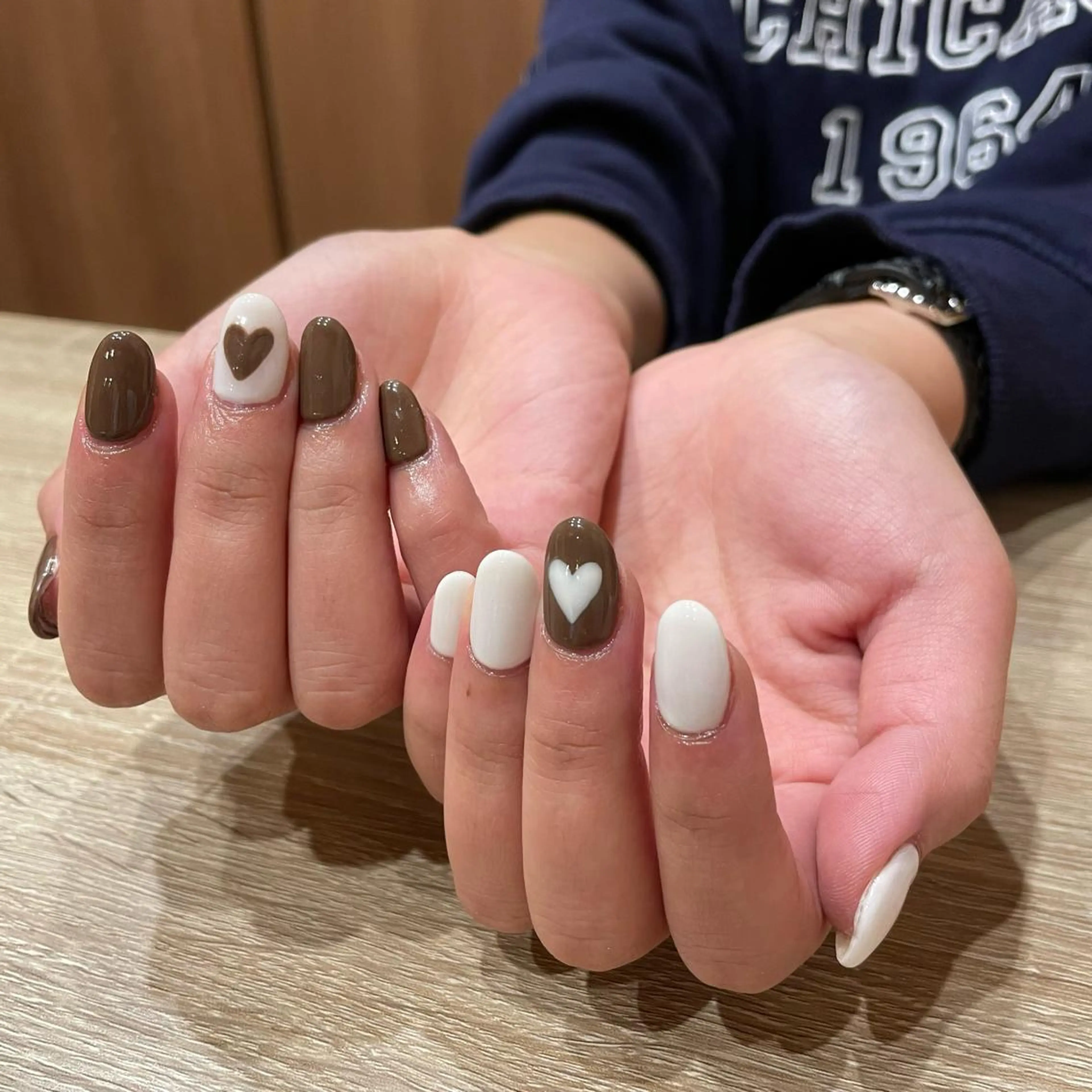 ネイル 持ち込み シンプルネイル バレンタイン liberté🫧 新小岩のネイルデザイン