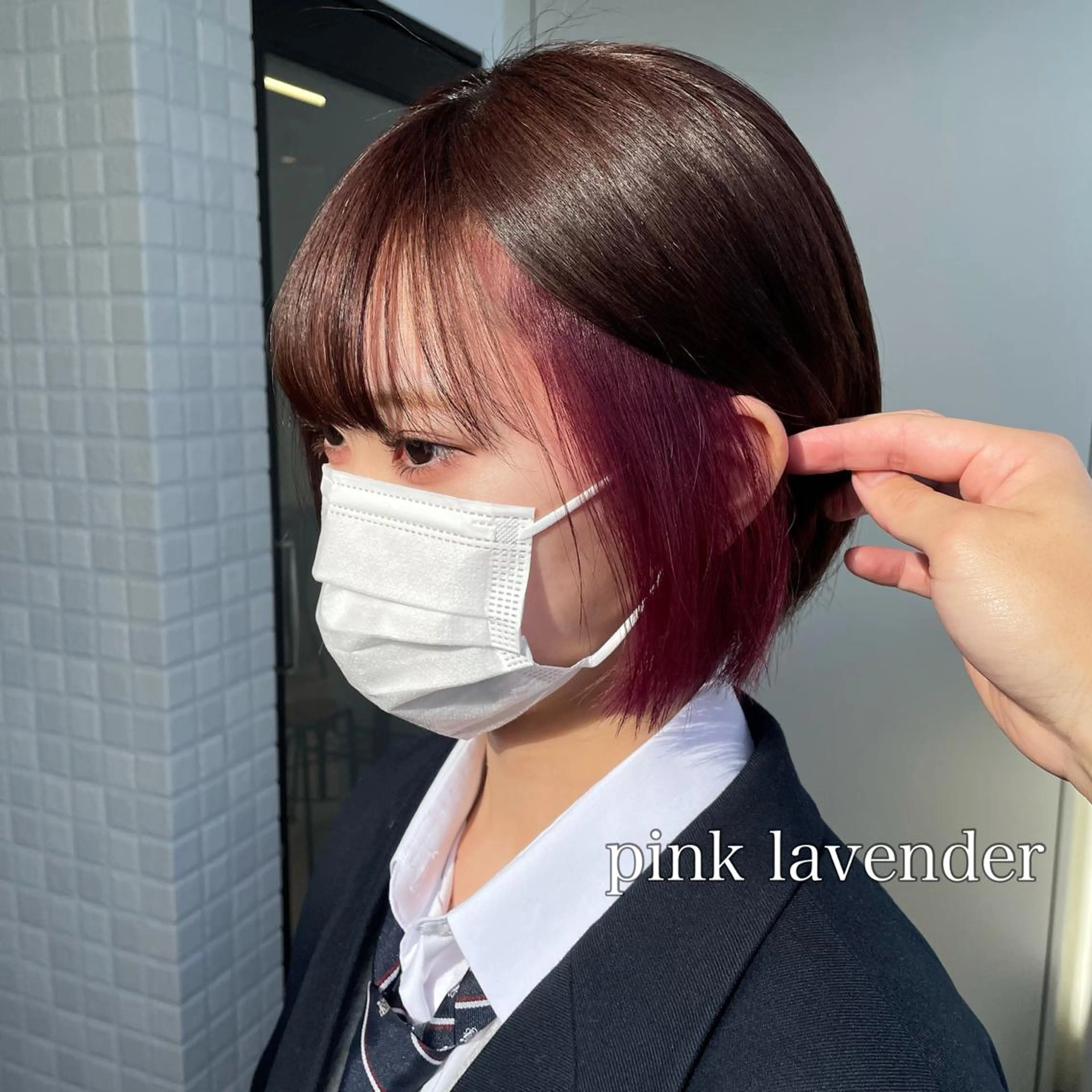 ショート カラー ヘアカラー トリートメント ハイトーンイヤ リングカラー清水隆央のヘアスタイル