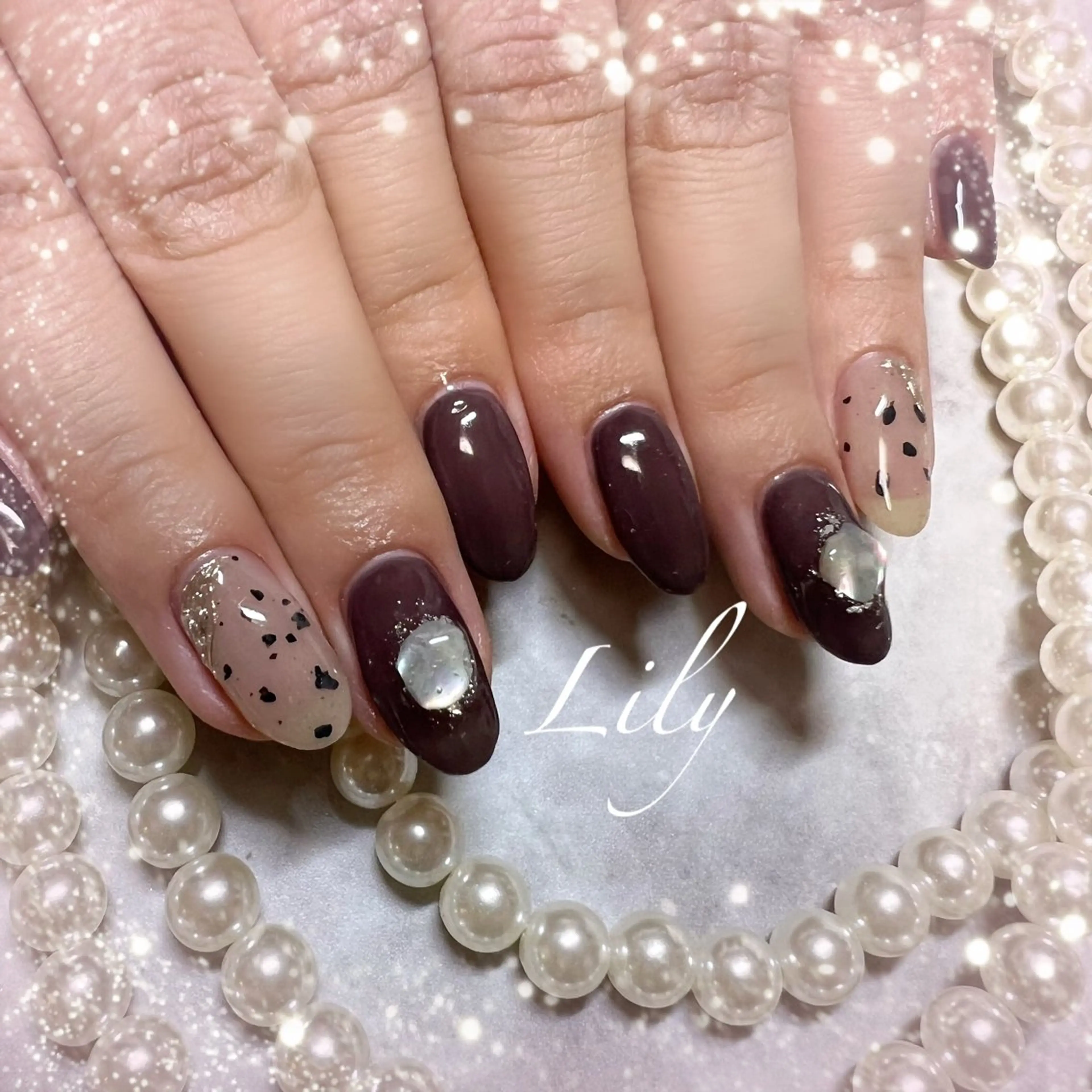 ネイル ハンドネイル Lily*nail 🌻Mii🌻のネイルデザイン