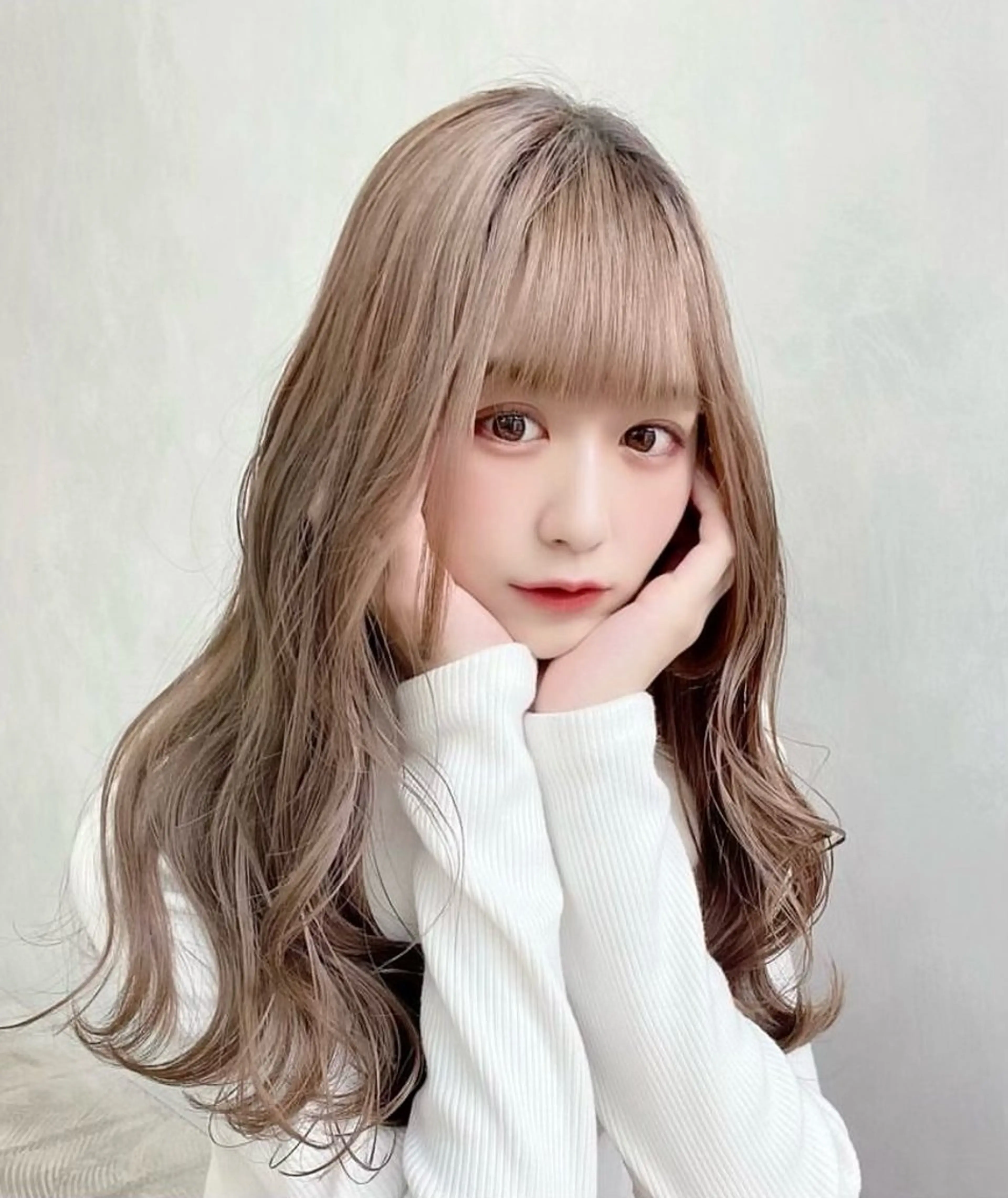 ロング カラー カット ヘアカラー トリートメント ヘアセット 🧸ブリーチ特化/前 髪/しょうじりか🎀のヘアスタイル