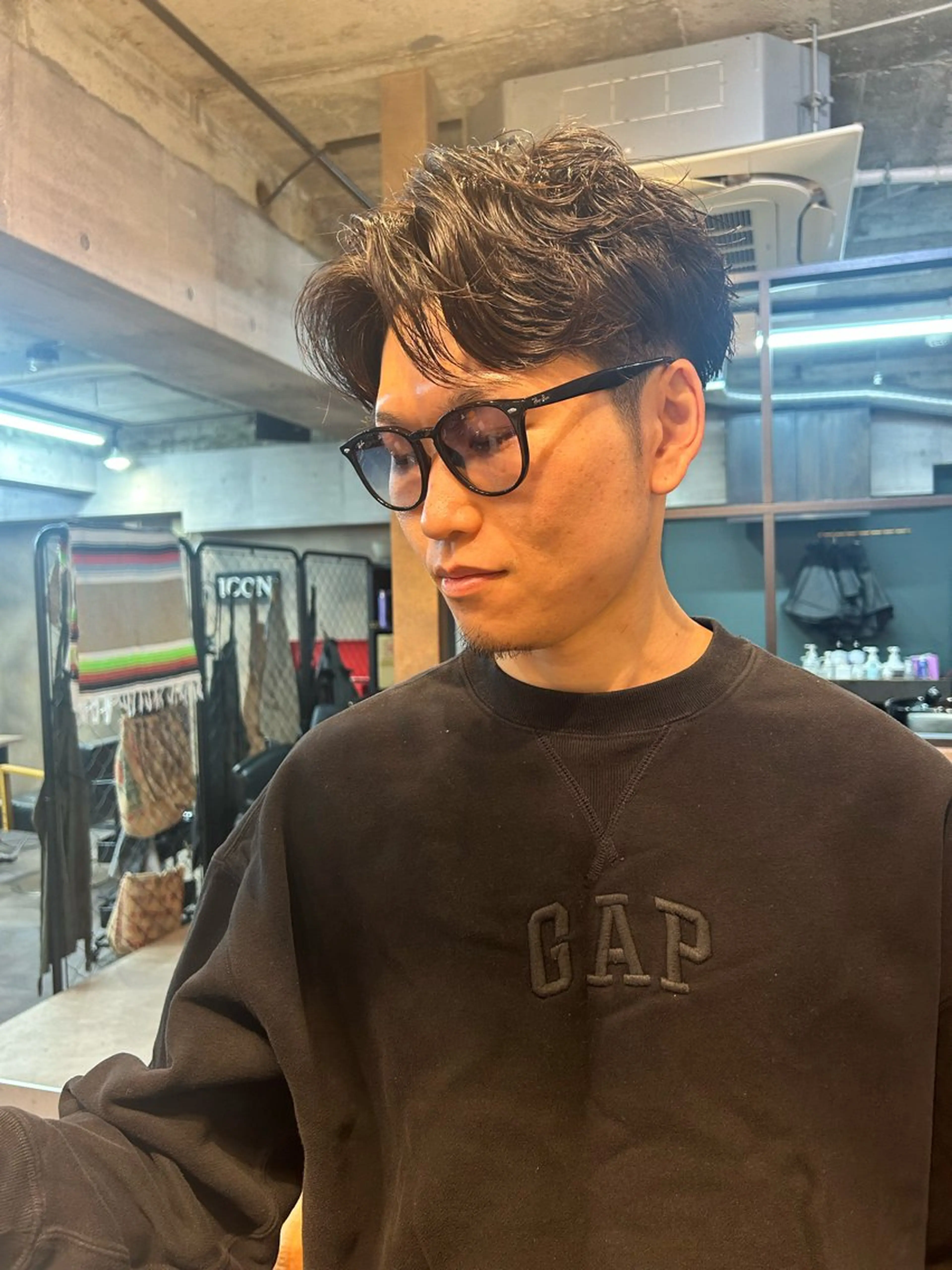 ショート パーマ メンズ メンズパーマ ストレートパーマ kazuki iconのヘアスタイル