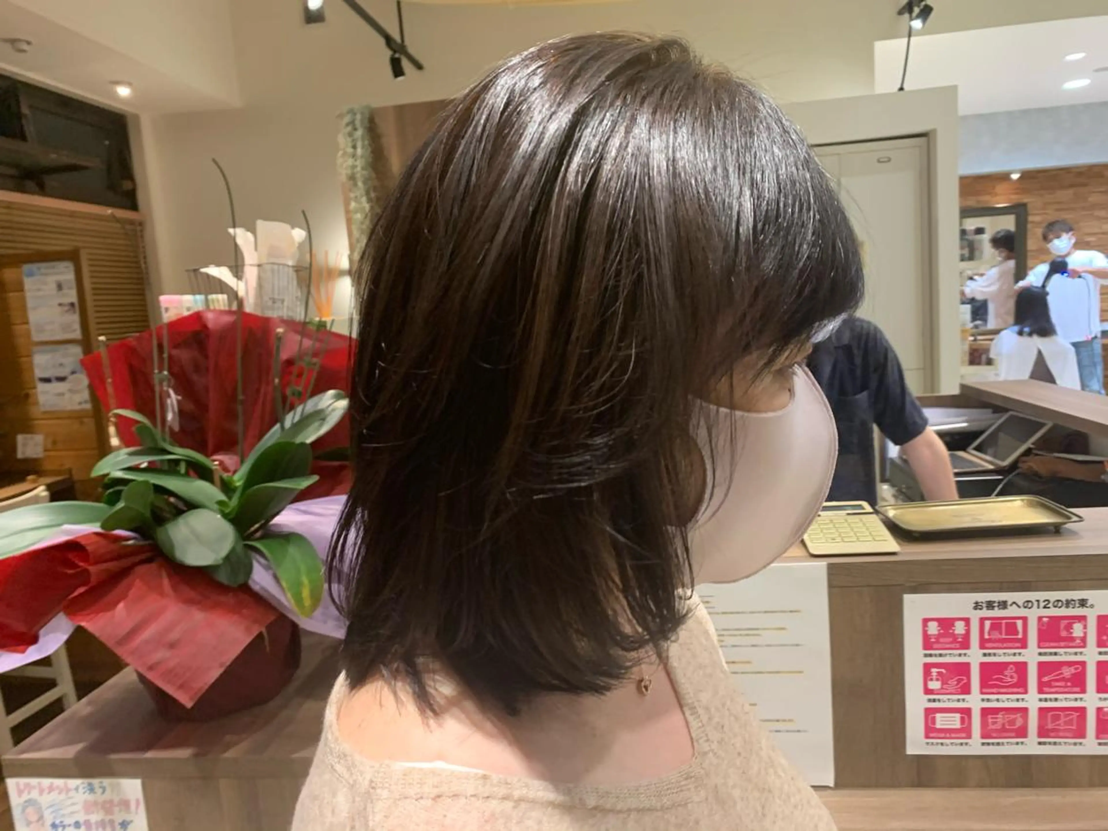 ミディアム カラー 似合わせカラー/艶 髪質改善/ヨシザキのヘアスタイル