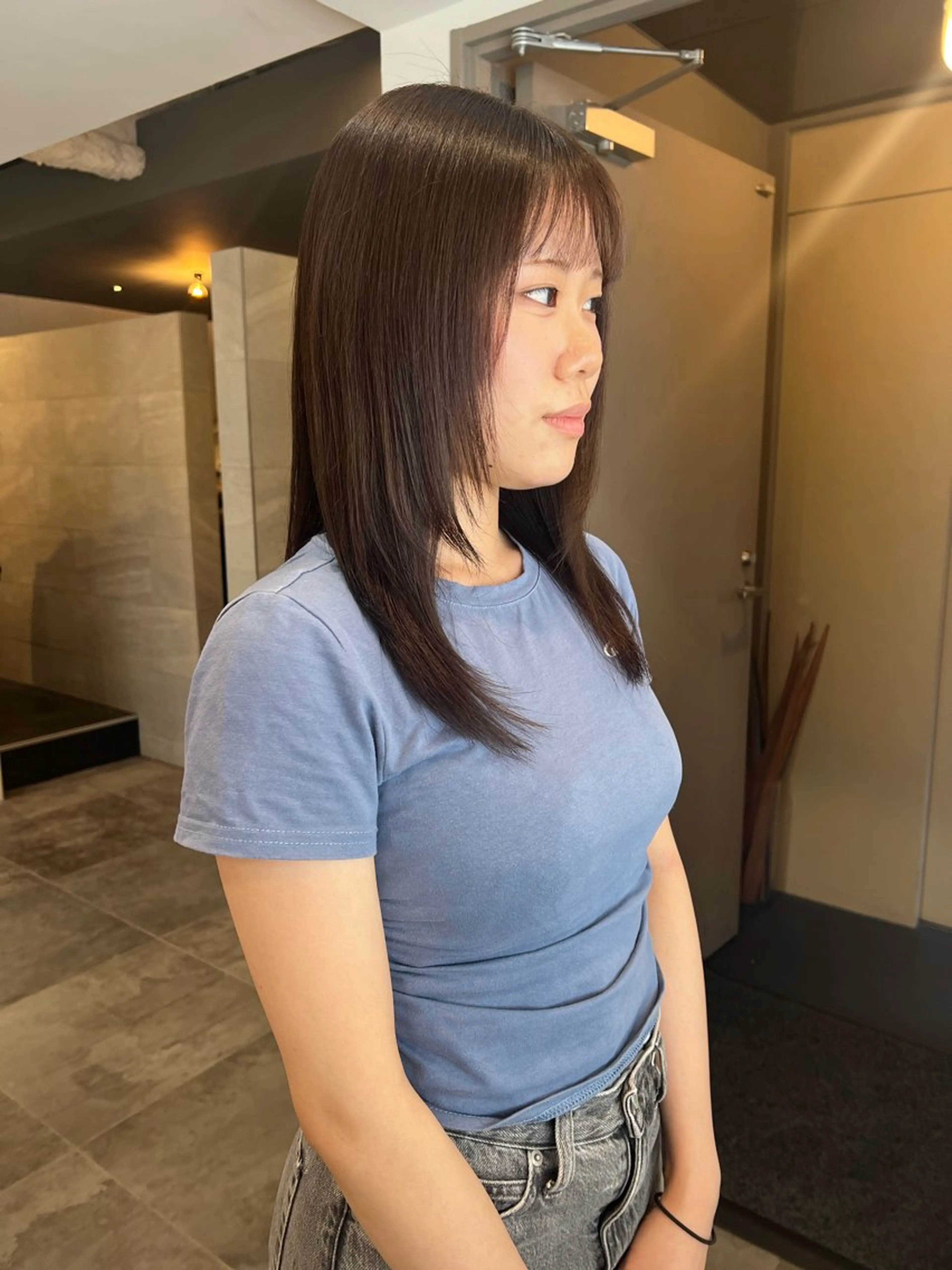 セミロング ハッシュカット すみか / カットモデル募集のヘアスタイル