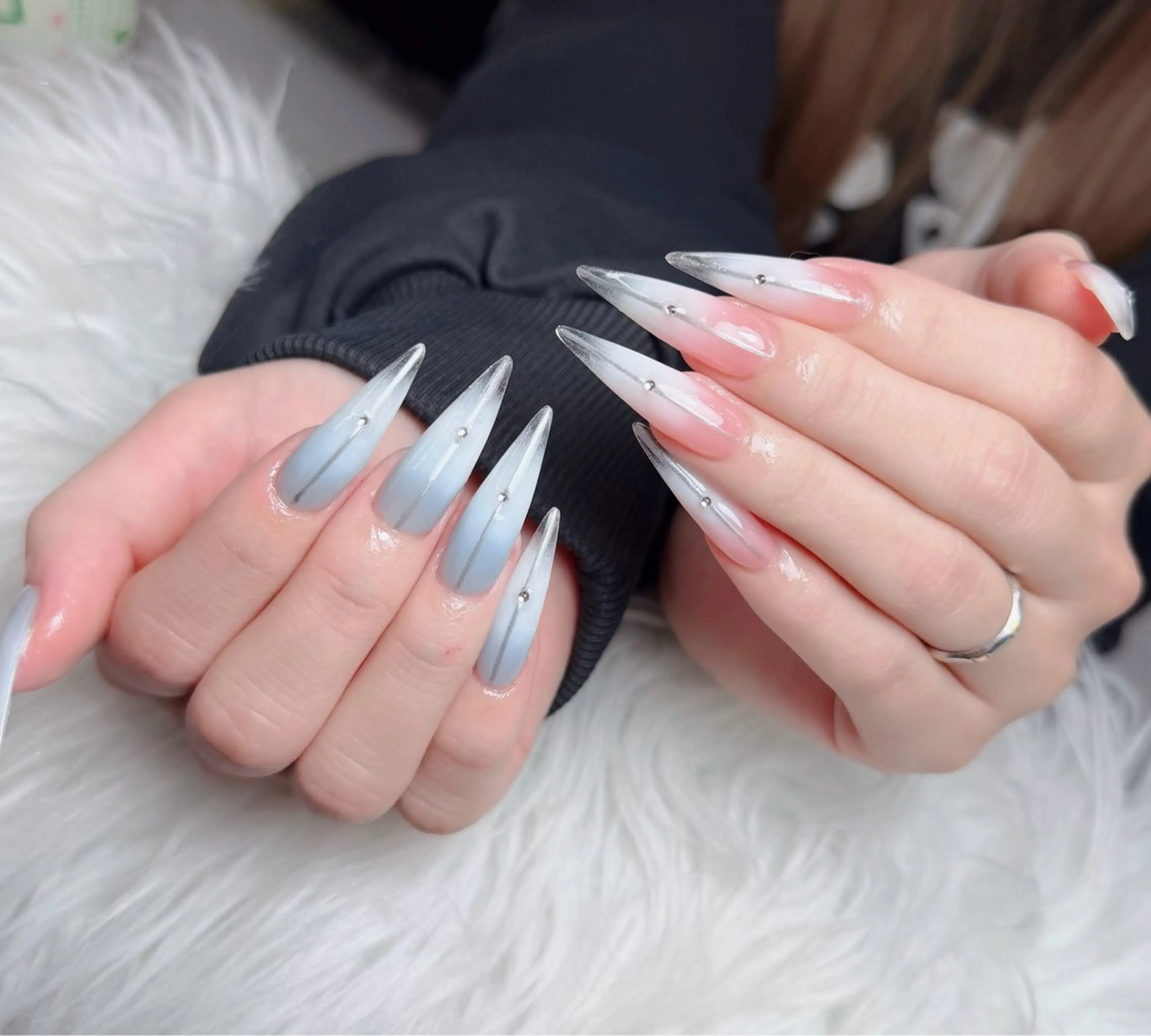 ネイル アートネイル フレンチネイル ジェルネイル 韓国ネイル マグネットネイル ハンドネイル Lenie Nail Okuboのネイルデザイン