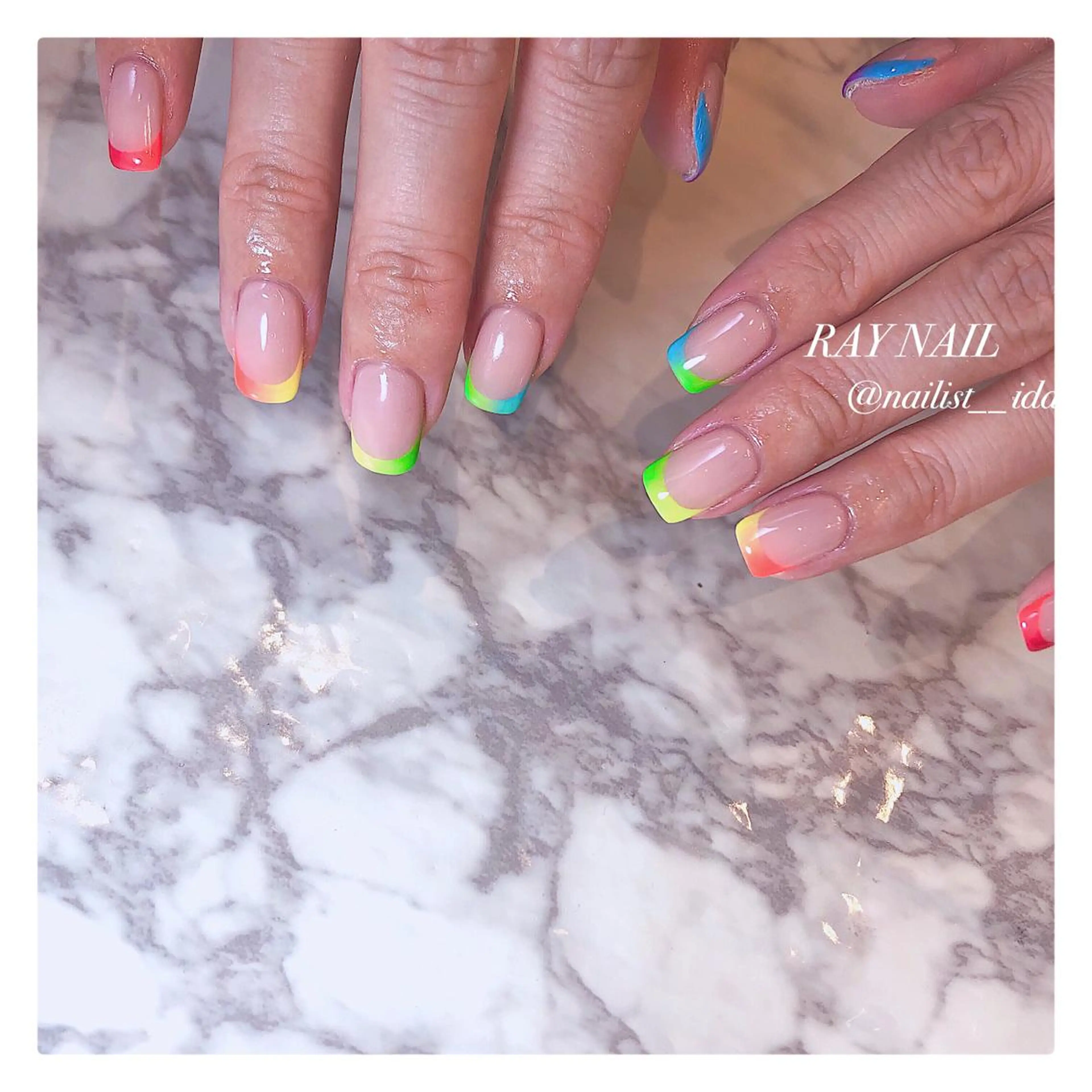 ネイル フレンチネイル Arowa 伊田のネイルデザイン