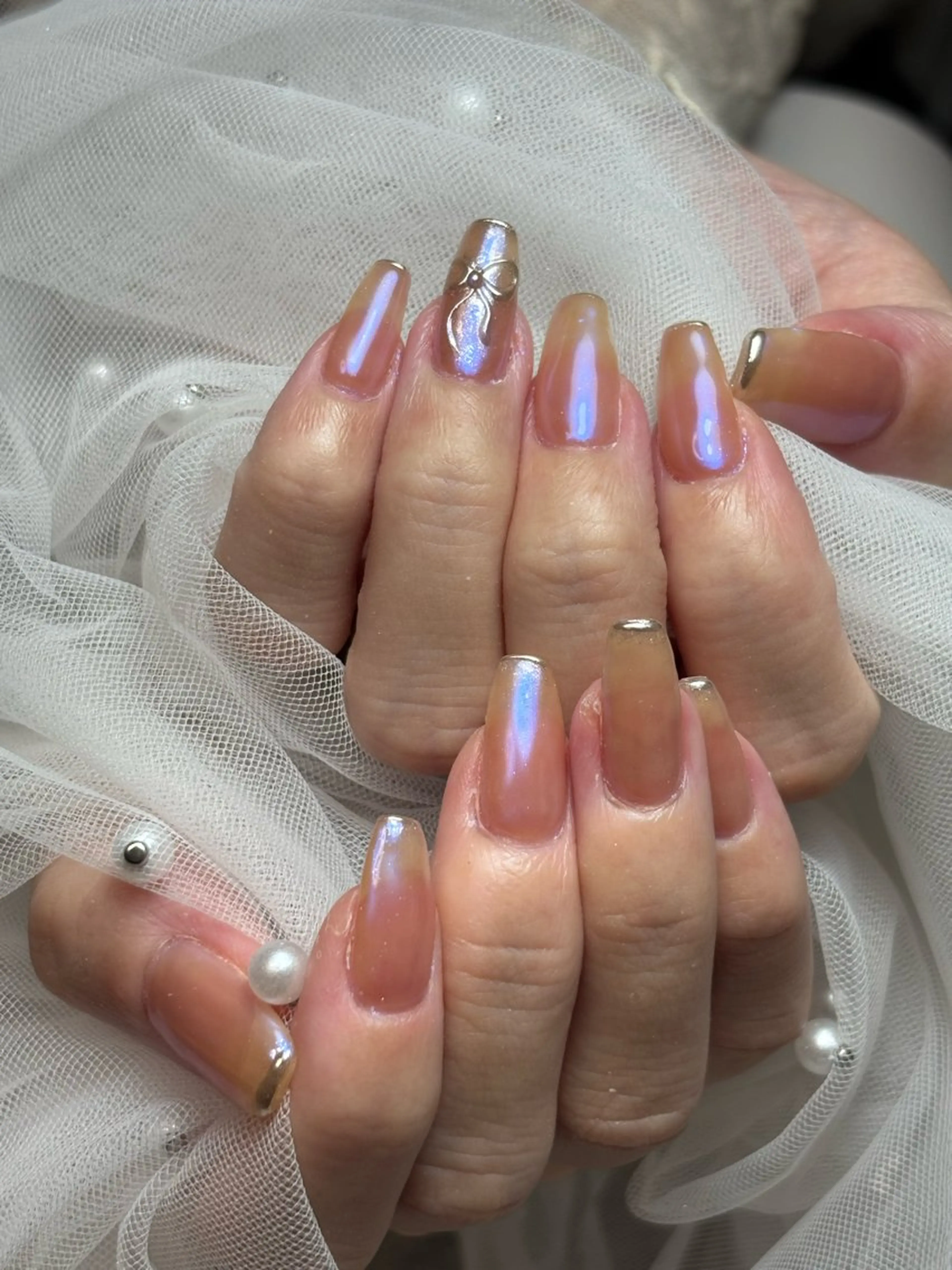 ネイル 持ち込み 三本 綾奈のネイルデザイン