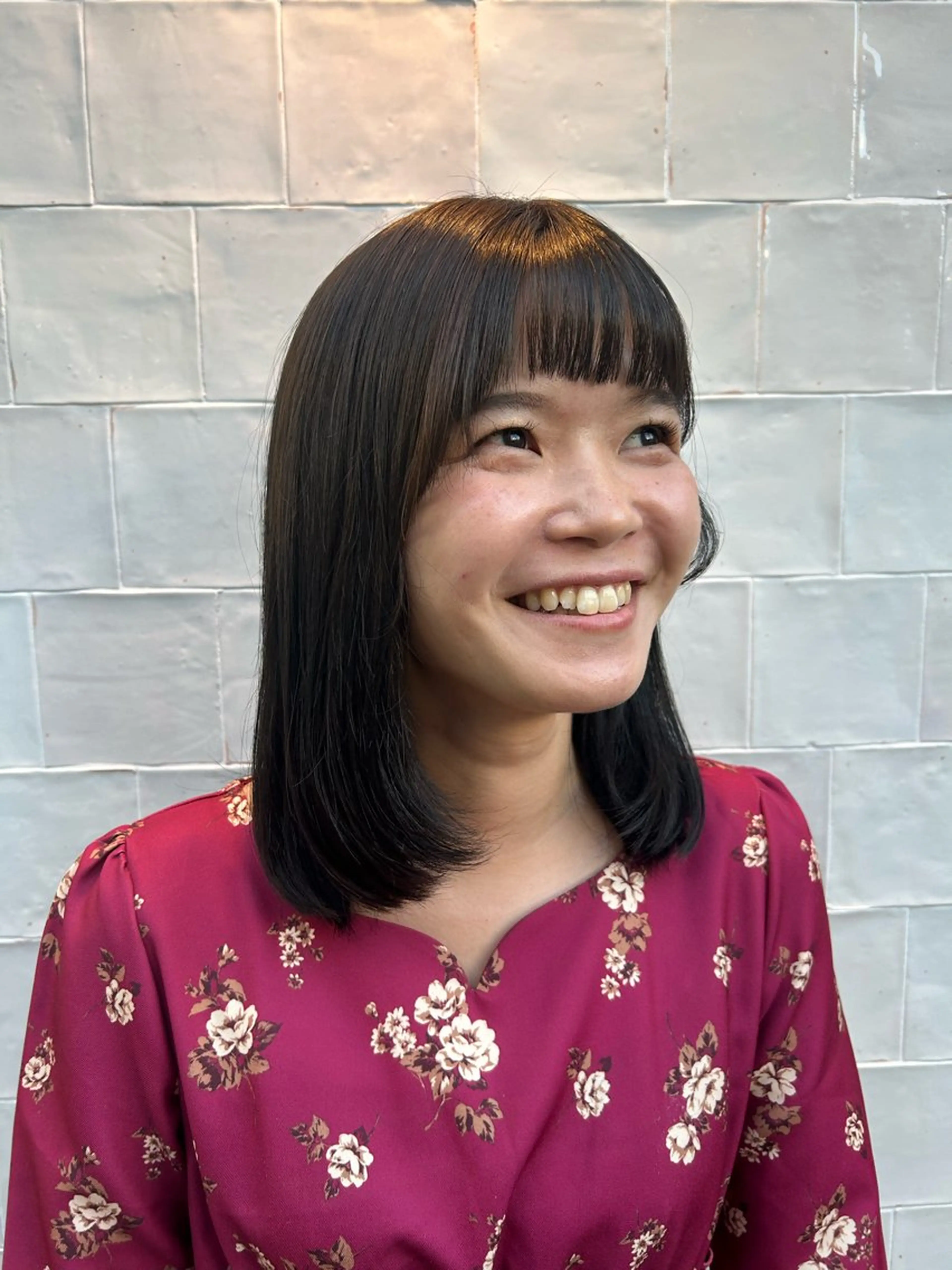 ミディアム スギ リンカのヘアスタイル