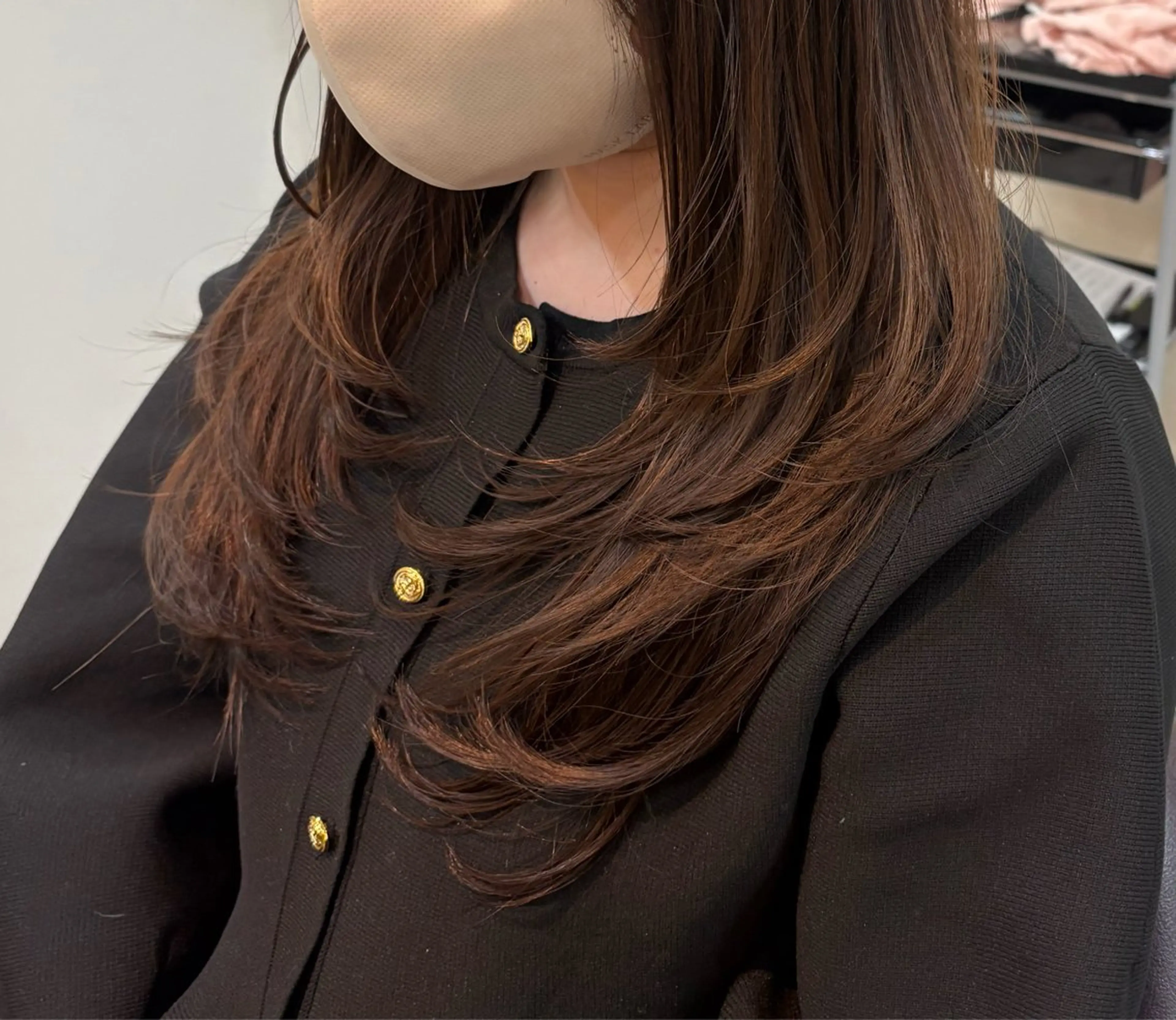 セミロング 皆川 優奈のヘアスタイル