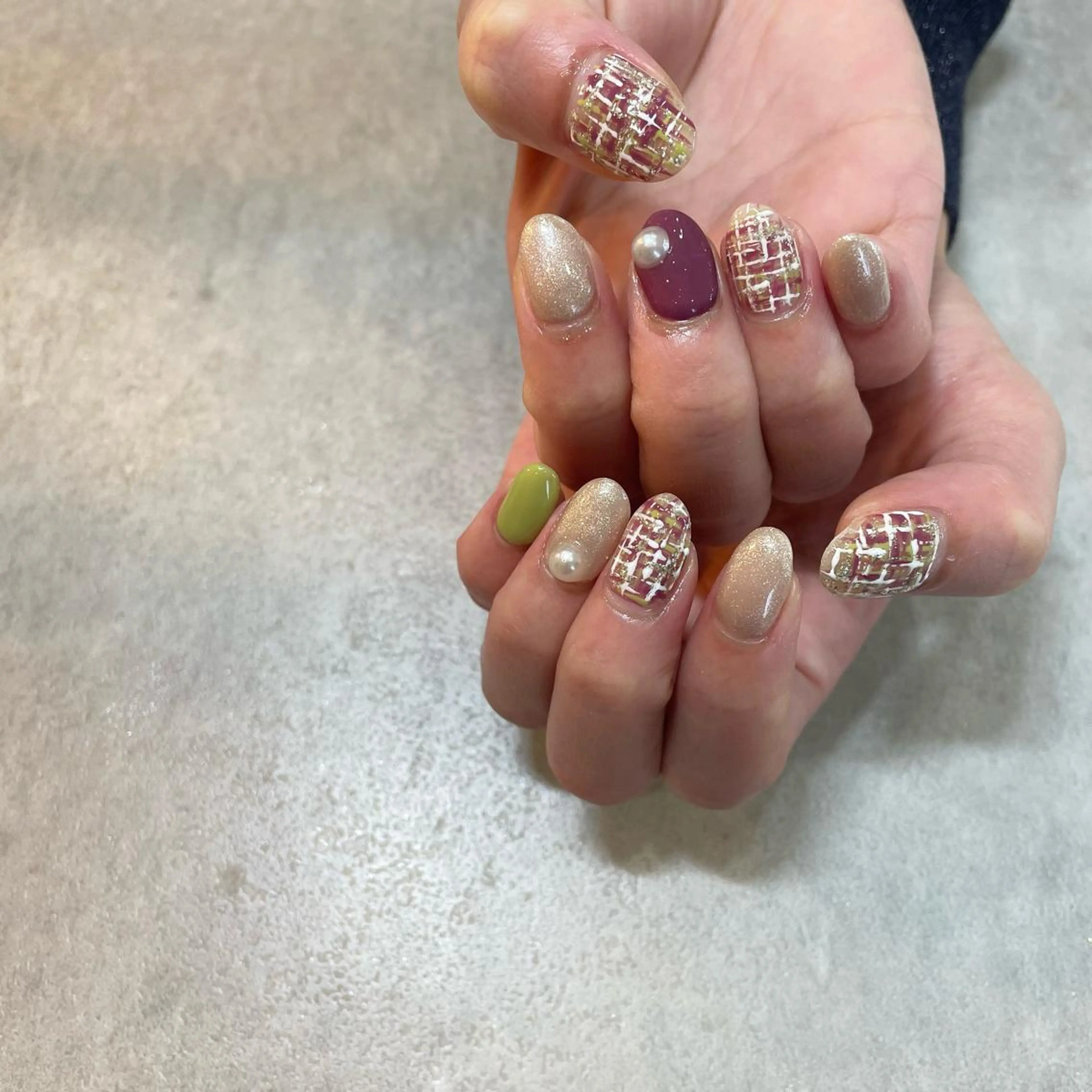 ネイル ツイードネイル Nail Salon Gummi.のネイルデザイン
