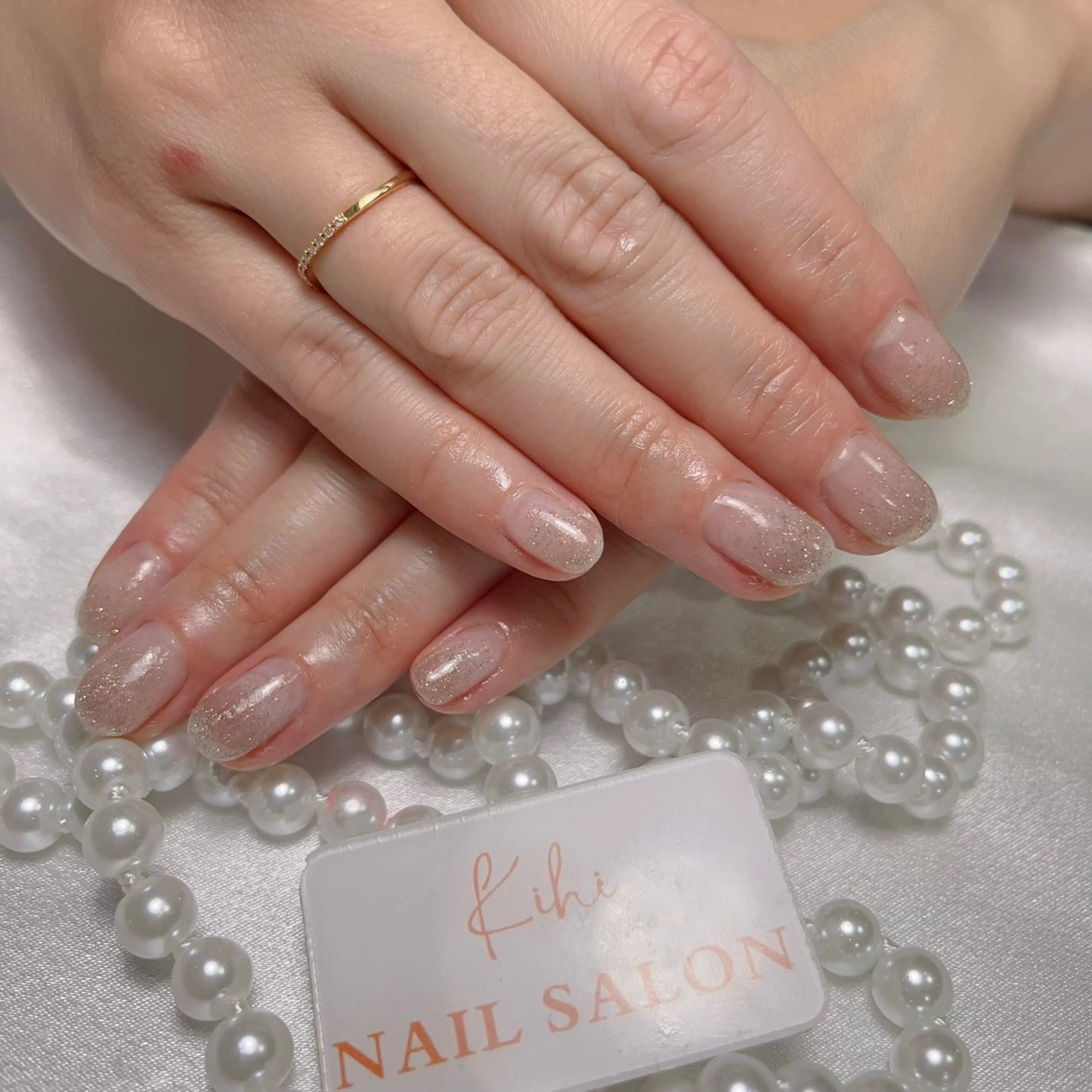 ネイル グラデーション ラメ(グリッター) ラメグラデーション 福島 みきのネイルデザイン