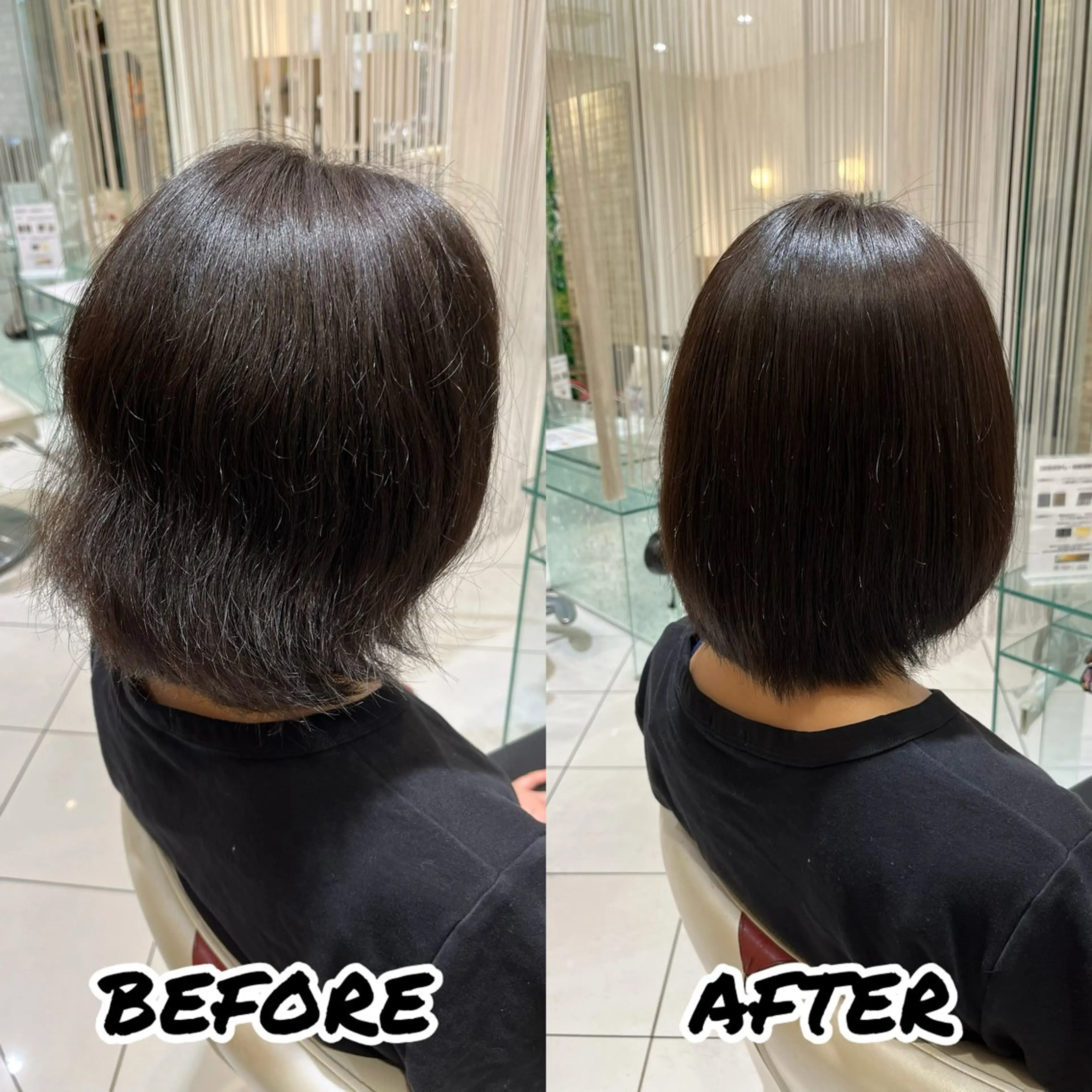 ミディアム カット 縮毛矯正 トリートメント 髪質改善美容師 鈴木のヘアスタイル