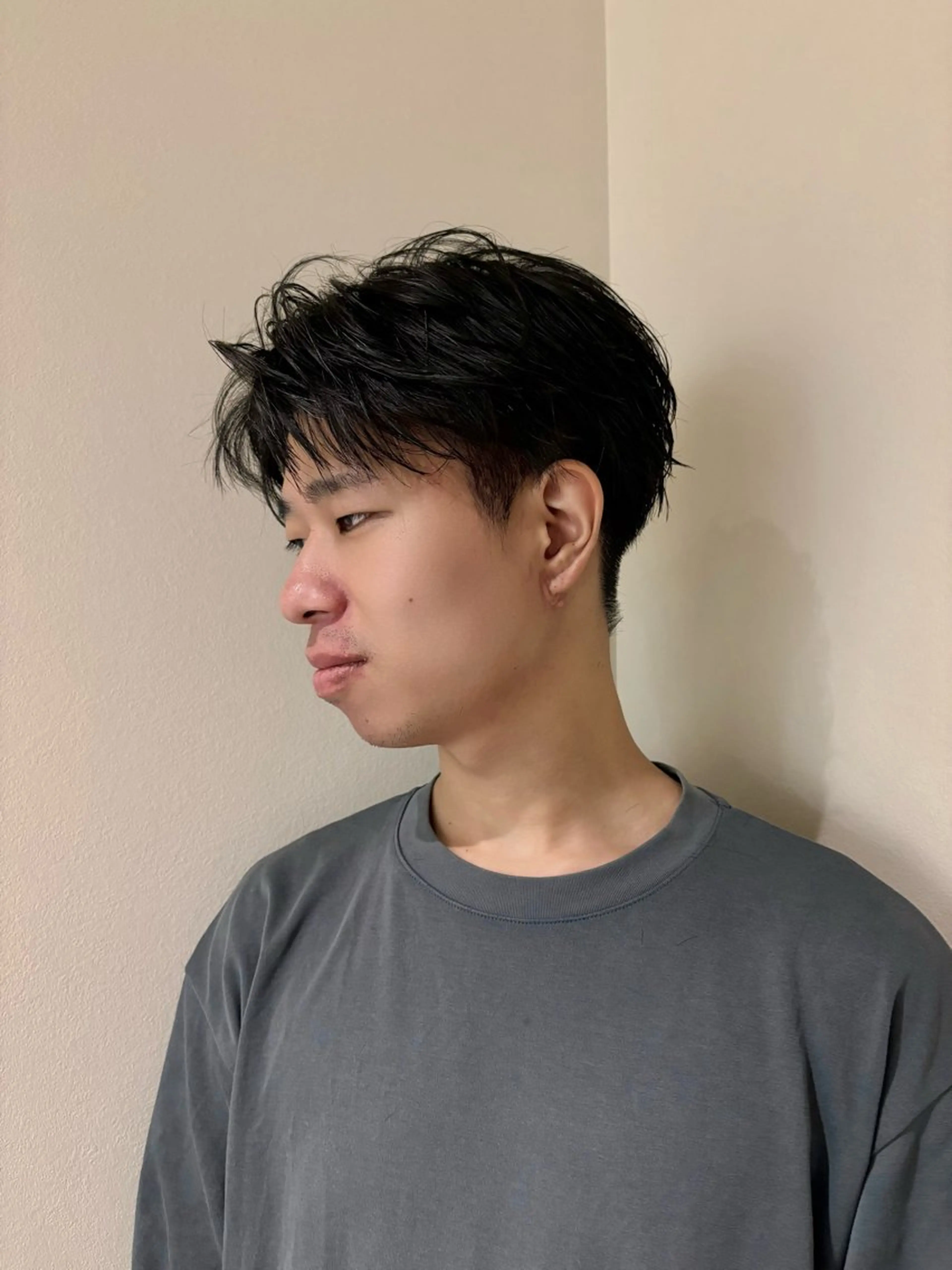 ショート メンズ ショートヘア カット 直毛救済パーマ/神奈 川/生田/木村のヘアスタイル