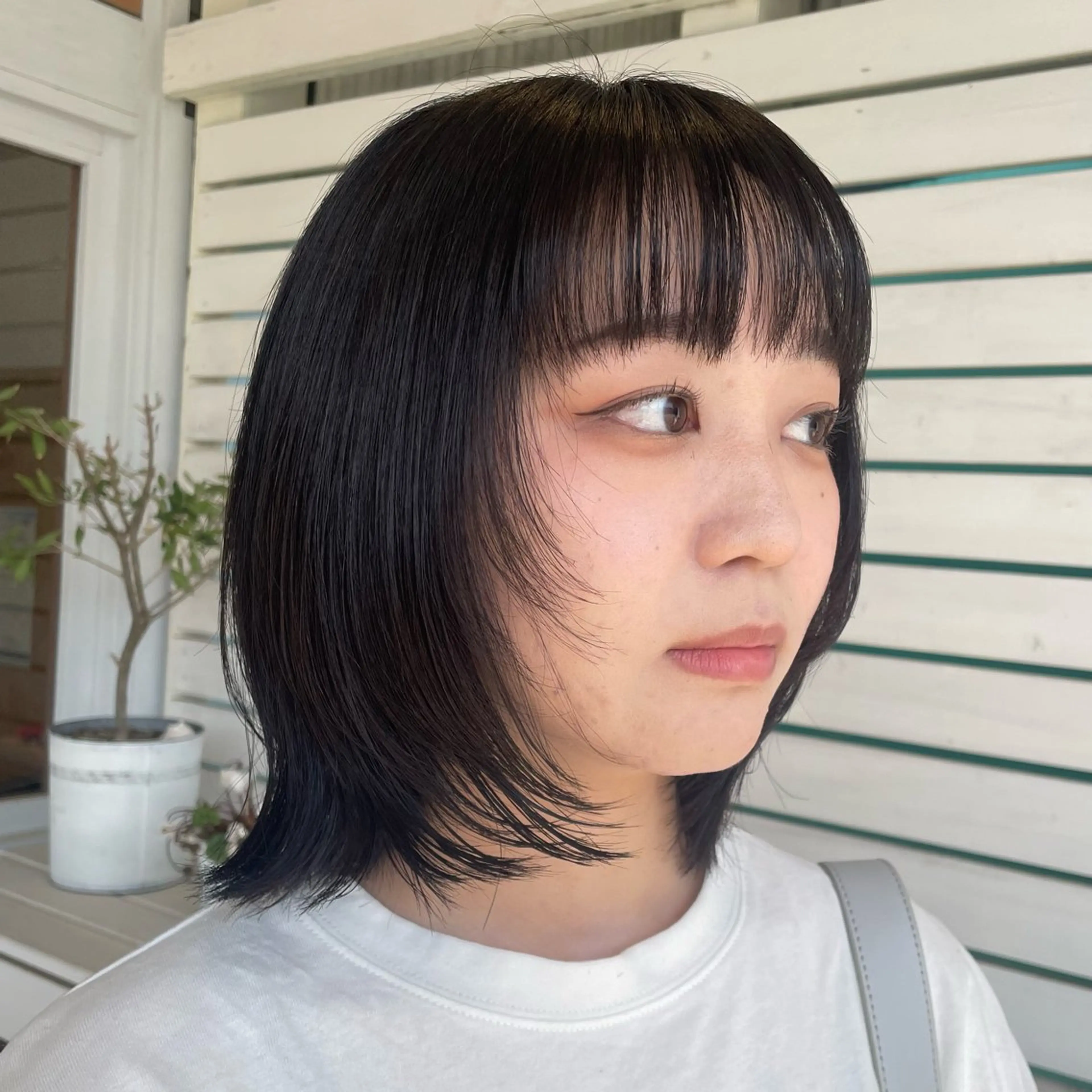 ミディアム 顔まわりレイヤー 顔周りカット レイヤーカット こいけ みきののヘアスタイル