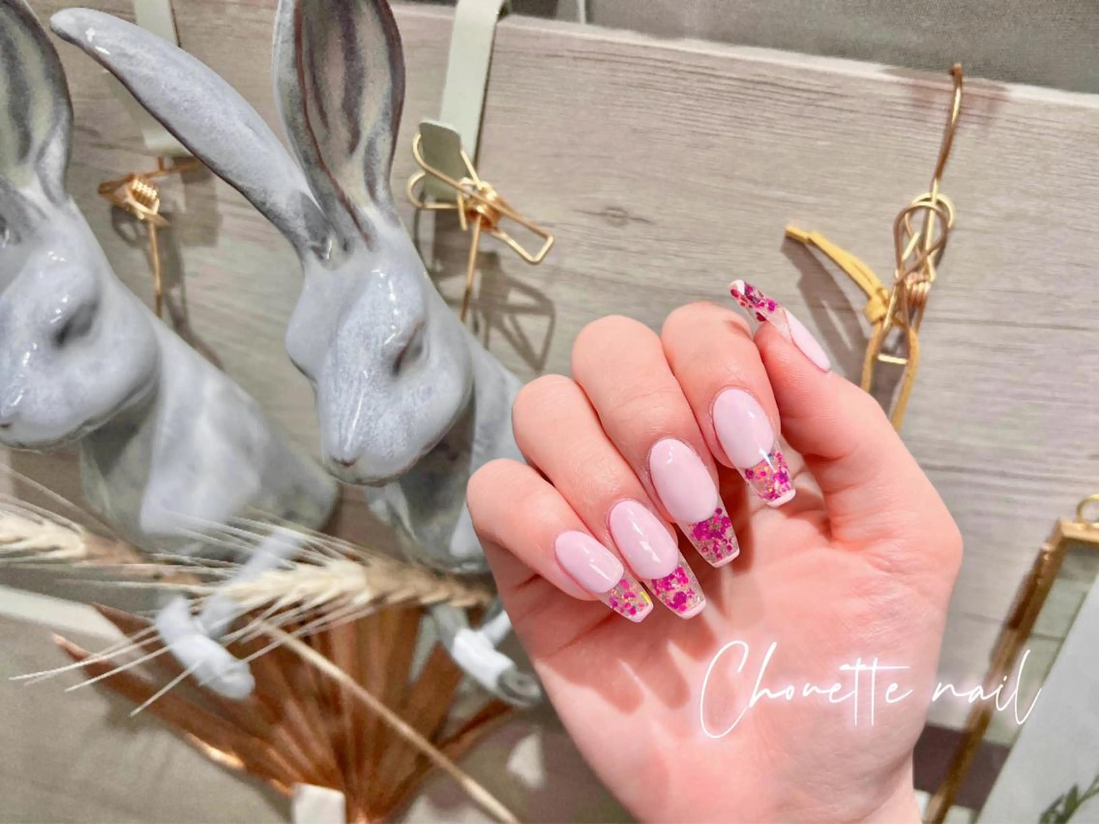 セミロング ハンドネイル Chouette Nailのネイルデザイン