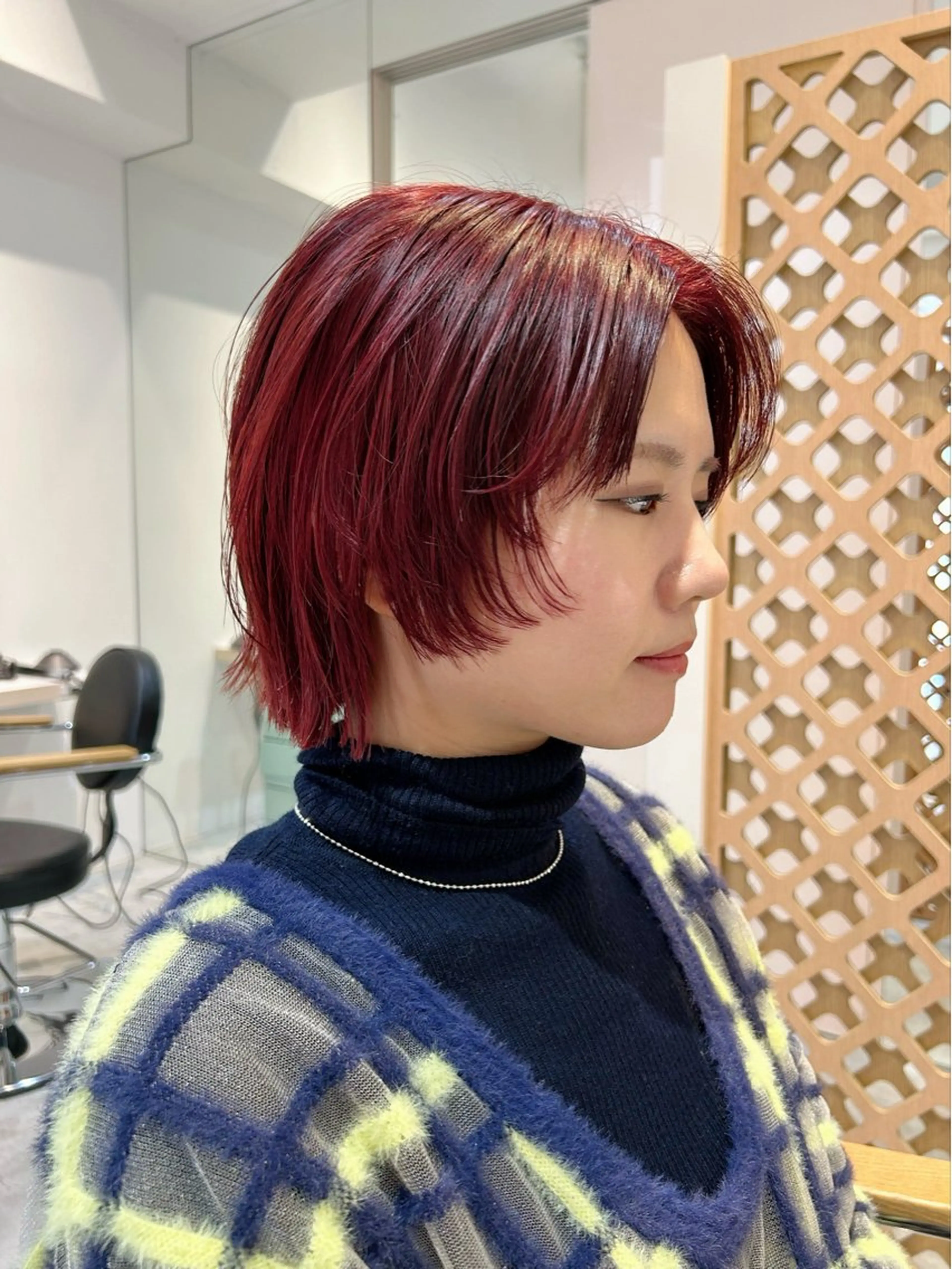 ショート カラー ボブ カット ヘアカラー トリートメント マンツーマン施術✂︎ machikaのヘアスタイル
