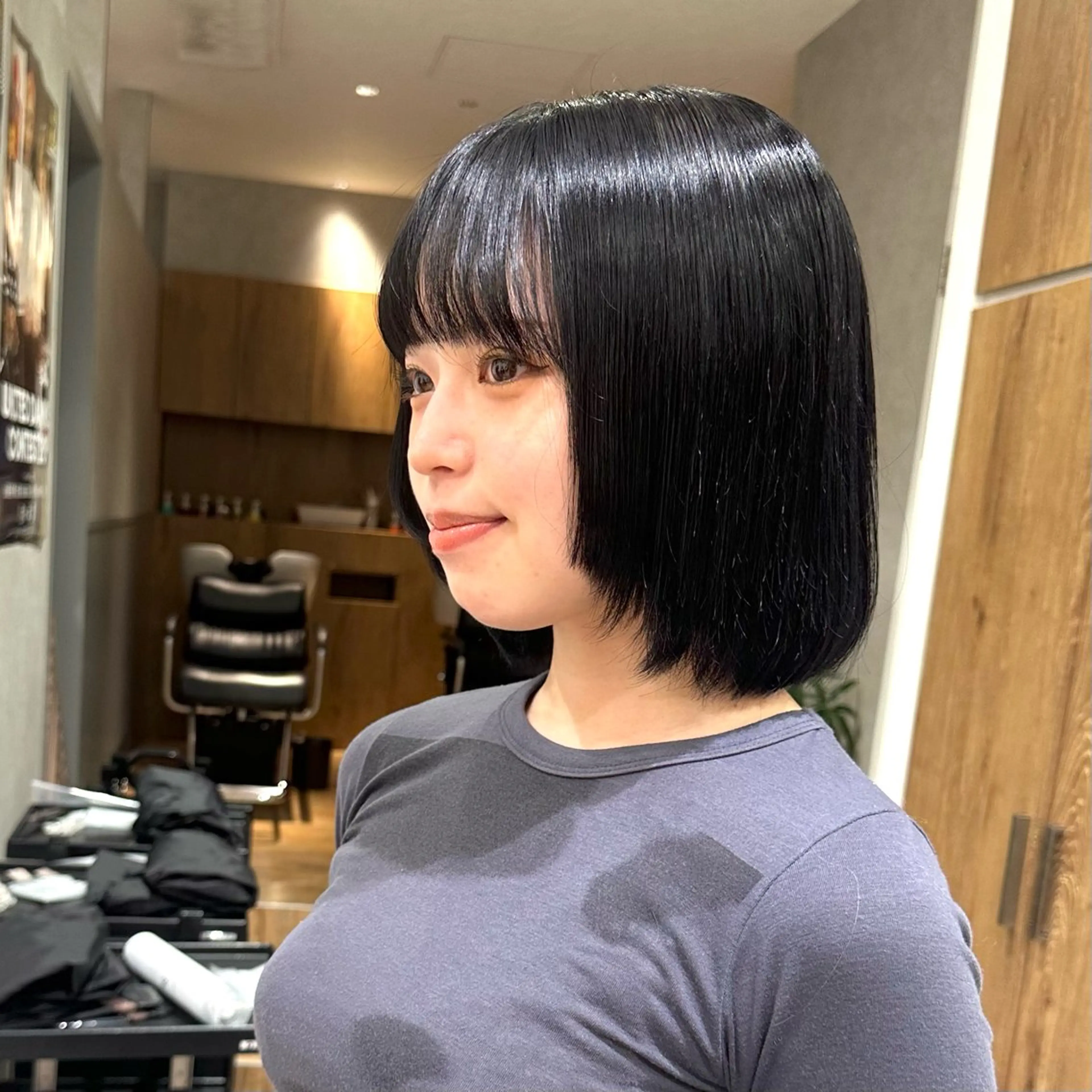 ミディアム カラー ヘアカラー 透明感イルミナカラー /寒色/MOMOKAのヘアスタイル