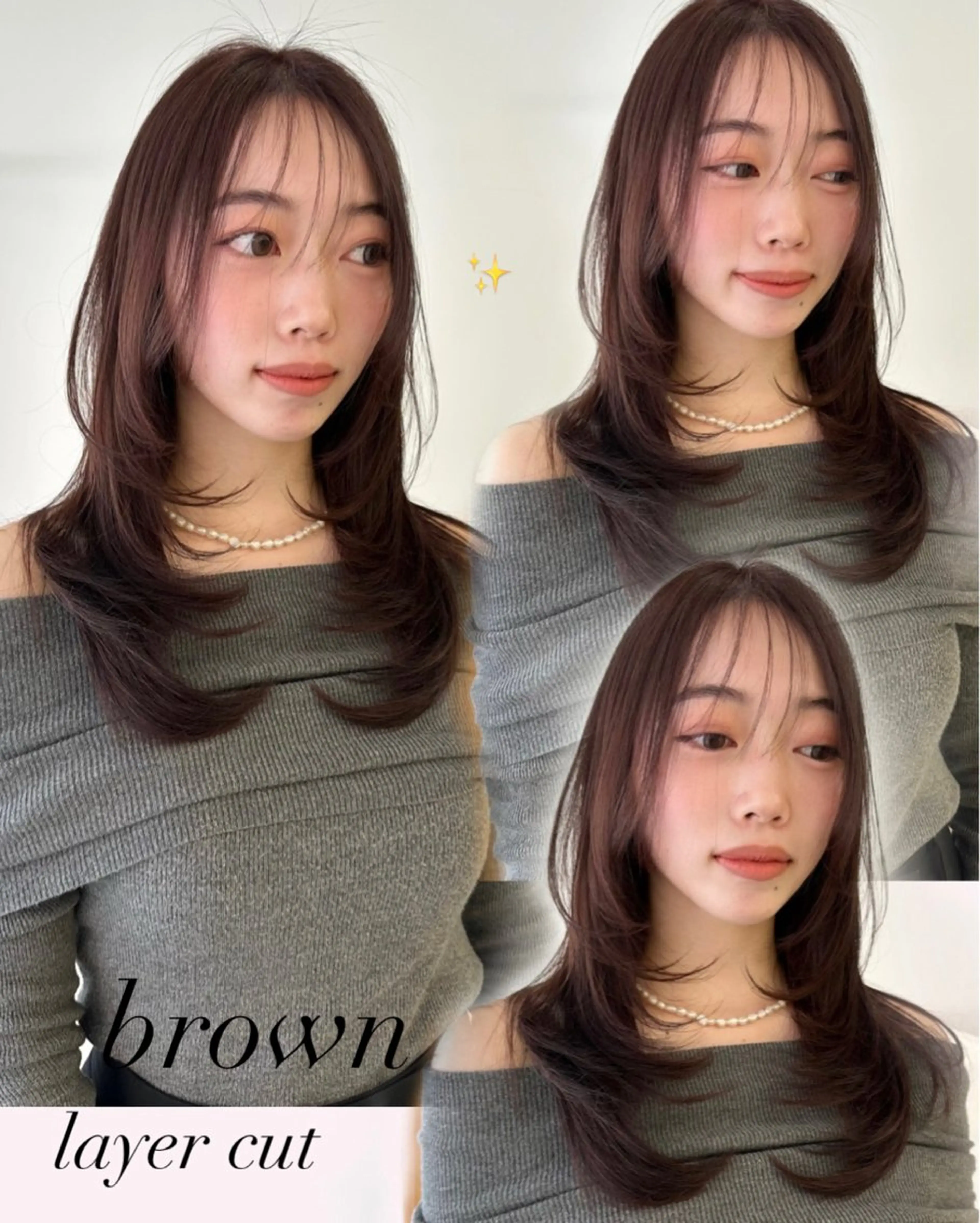 セミロング カラー 似合わせカット カット ヘアカラー トリートメント ハイトーン/透け感 カラー🎀真香のヘアスタイル