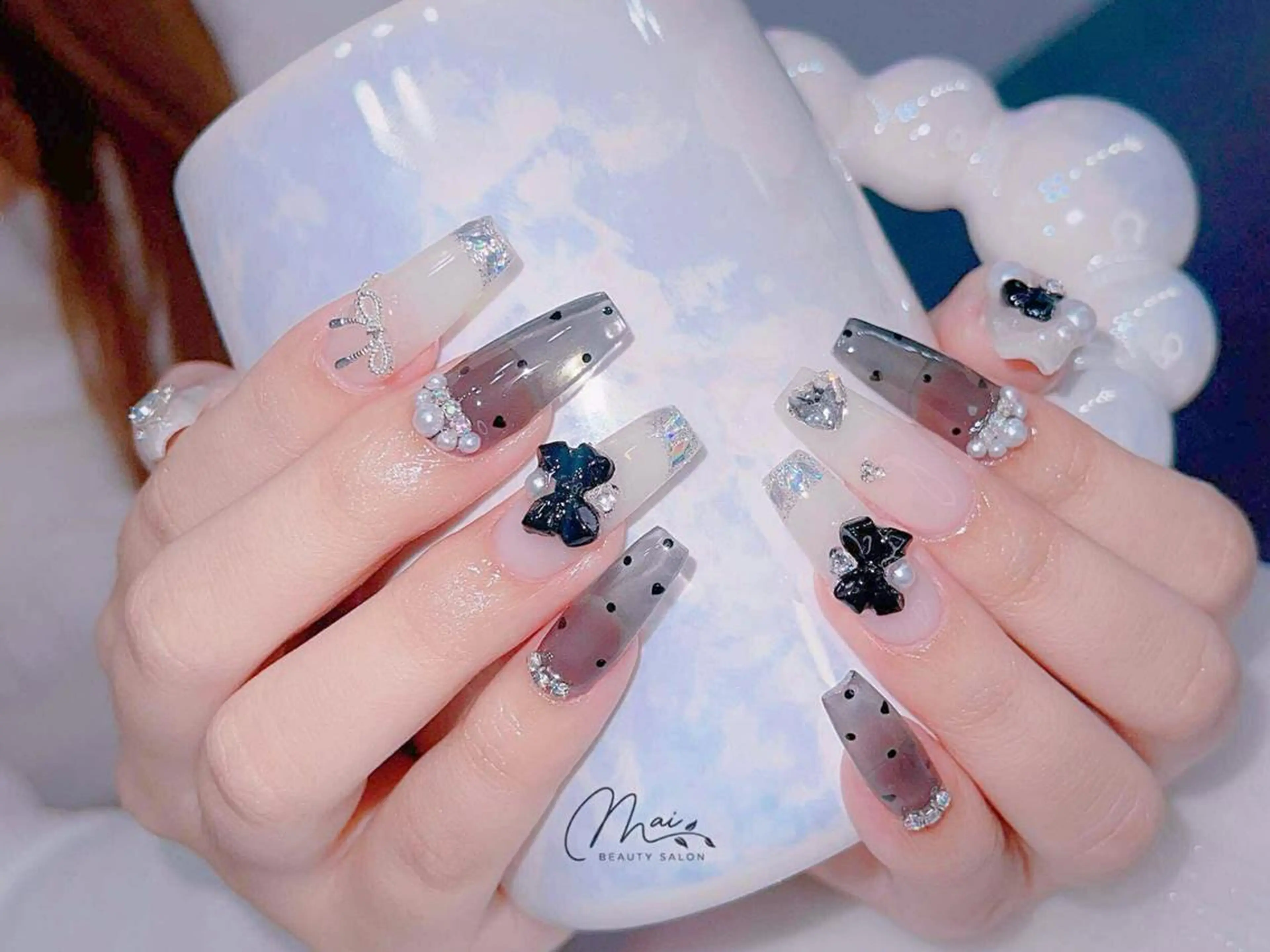 ネイル チークネイル クリアネイル フラッシュネイル フレンチネイル ハート MaiBeauty HaNaのネイルデザイン