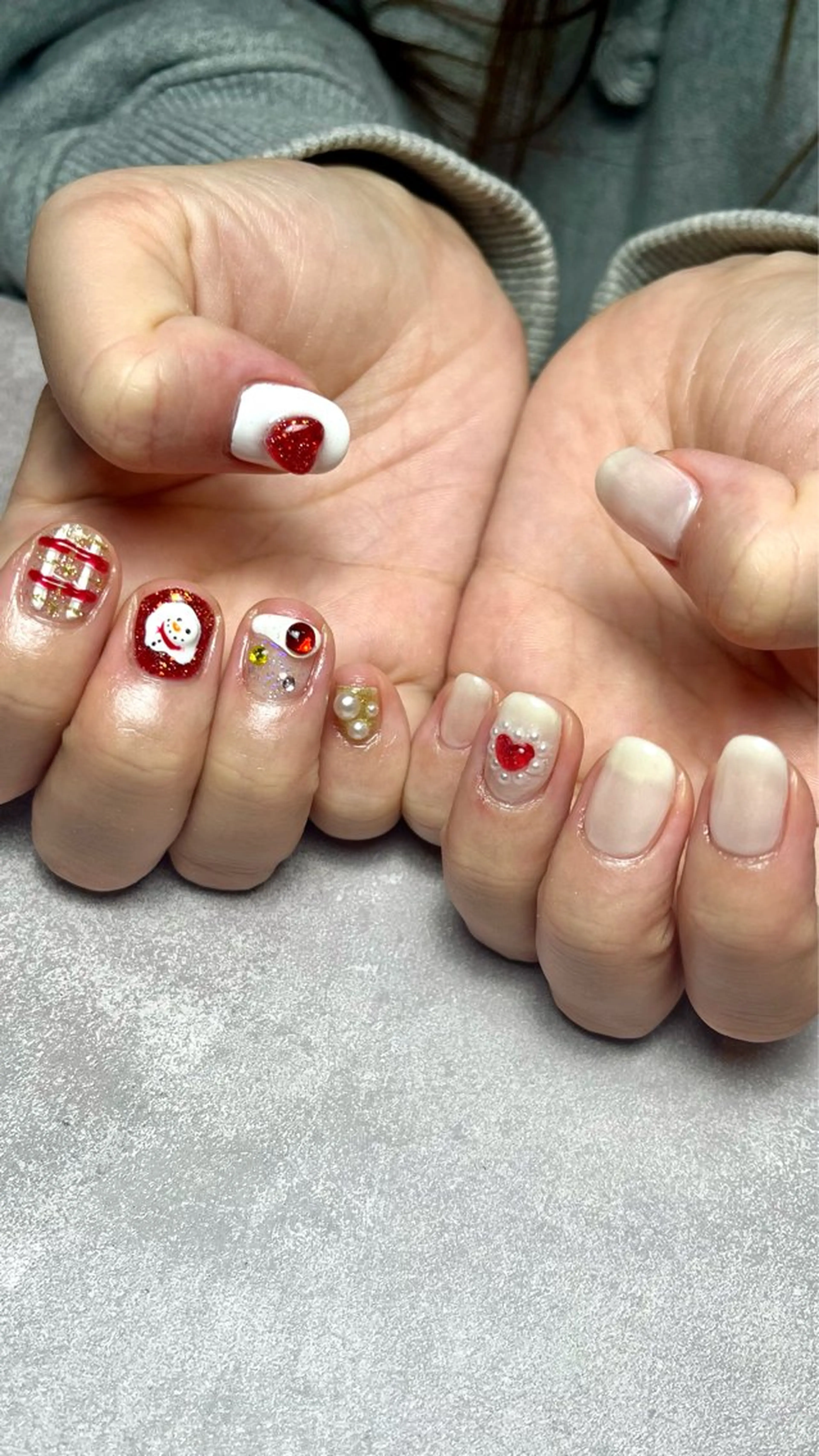 ネイル 冬ネイル クリスマス ハンドネイル kupu所属・ネイルサロン kupuのネイルデザイン