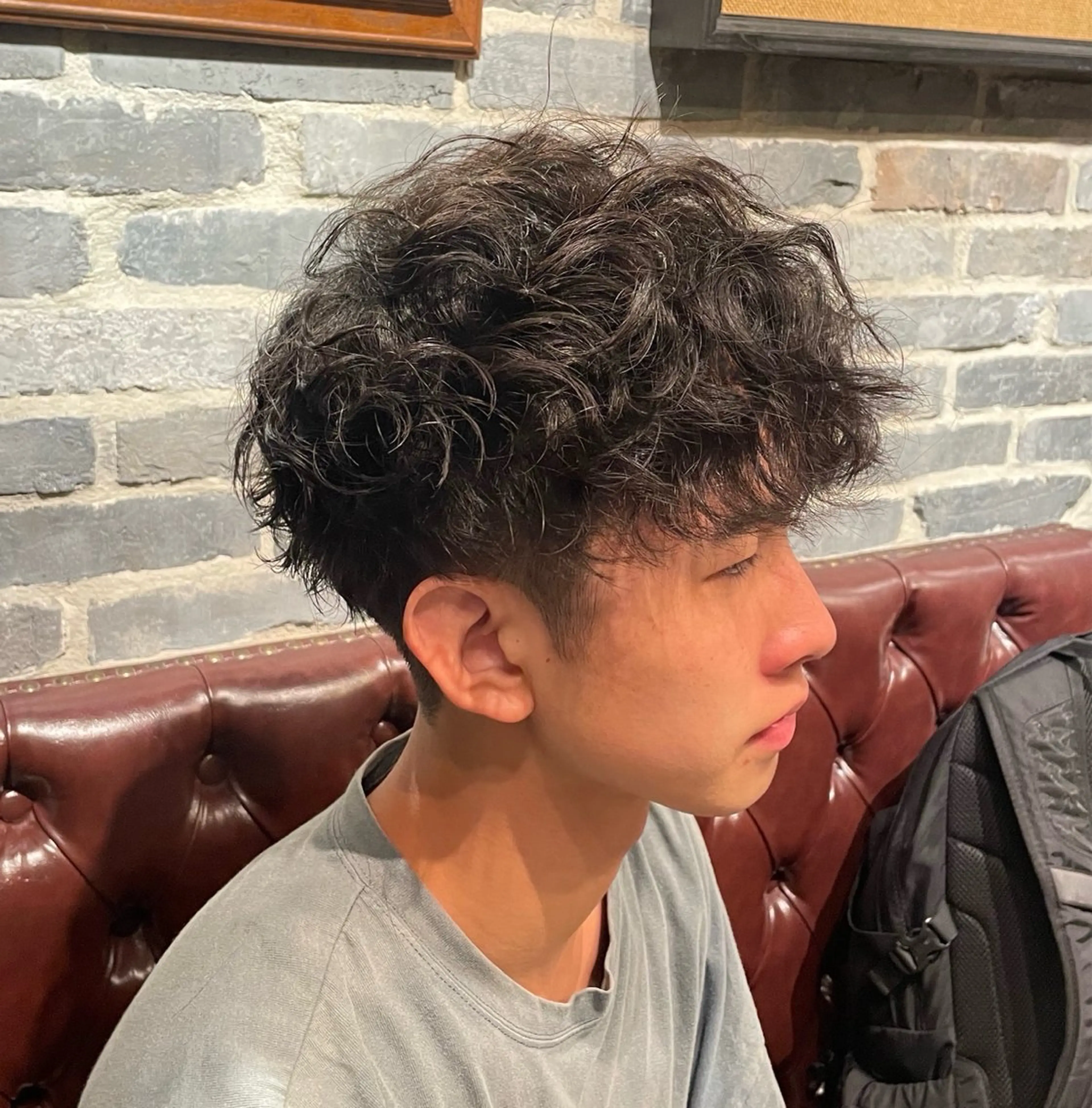 パーマ メンズ メンズパーマ スパイラルパーマ blazeman barbershop 新宿店所属・カット無料 長利愛花のヘアスタイル