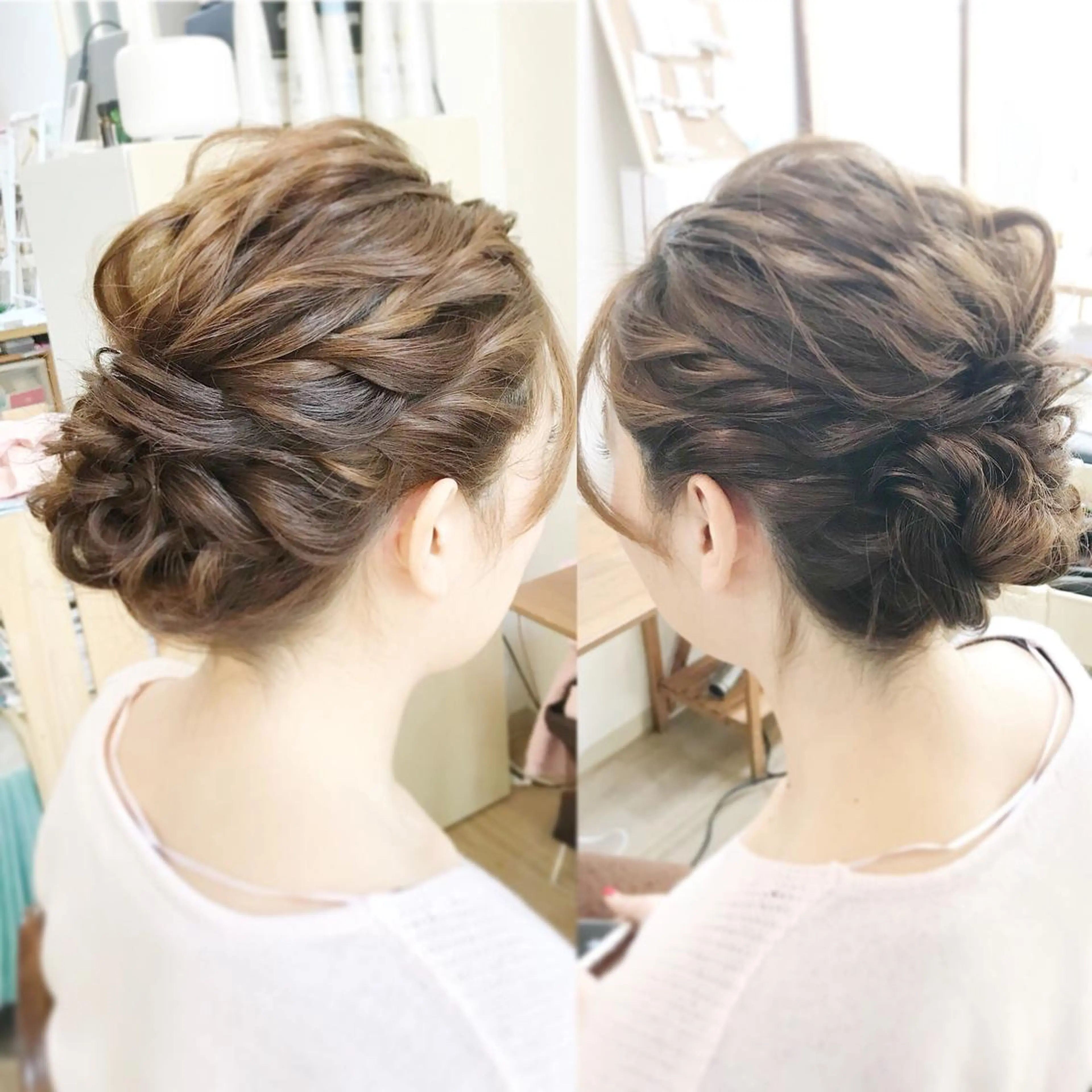 セミロング ヘアアレンジ キッズ 早朝✨ヘアセット 着付け/清水玲歌のヘアスタイル