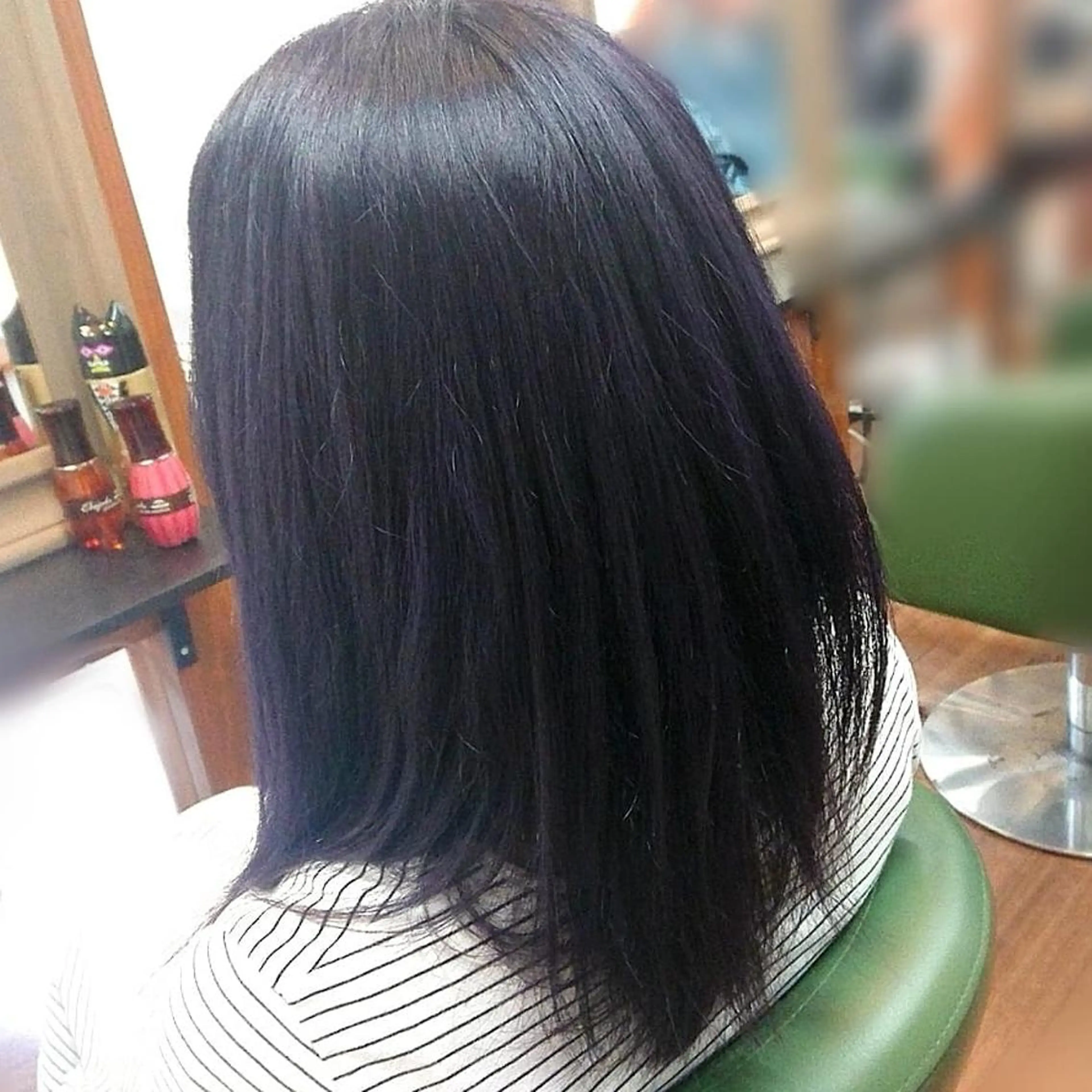 ロング パープルカラー カット ヘアカラー トリートメント 渡辺 康行のヘアスタイル
